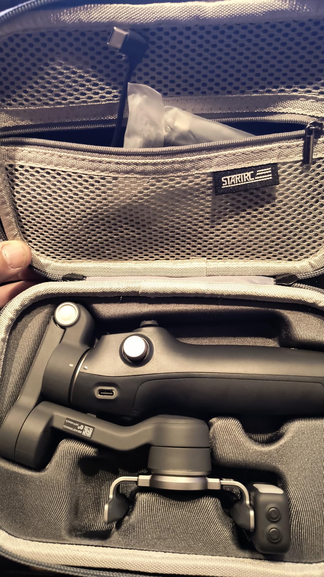Osmo Mobile 8 Case, Carrying Case for DJI OM 7P/8/7 Gimbal Stabilizer | Leather PU Anti-Scratch, All-in-one Storage OM 7P/OM8/OM7 and Magnetic Phone Camp, Travel & Outdoor Shooting, Not for OM8P customer photo 1