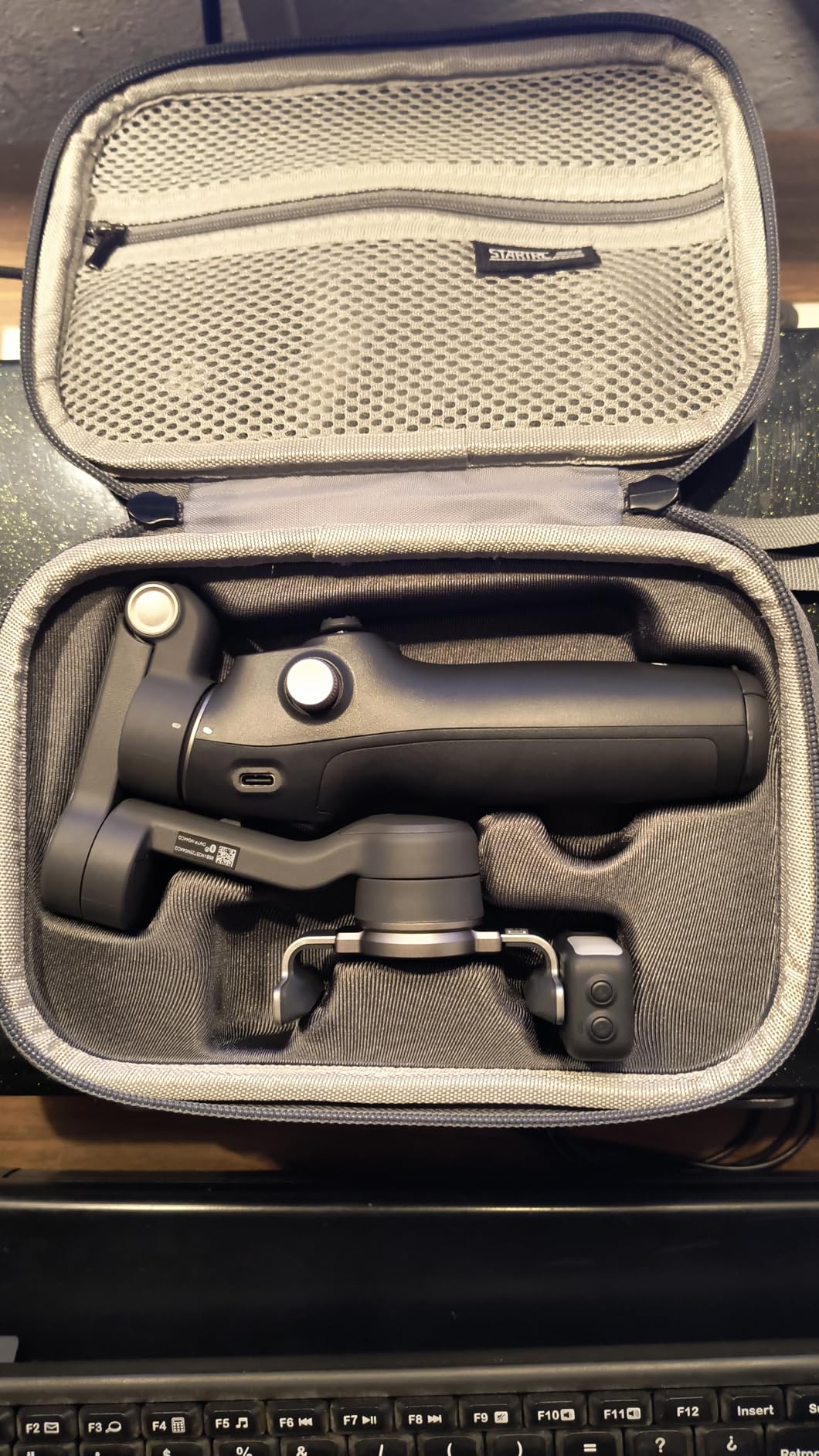 Osmo Mobile 8 Case, Carrying Case for DJI OM 7P/8/7 Gimbal Stabilizer | Leather PU Anti-Scratch, All-in-one Storage OM 7P/OM8/OM7 and Magnetic Phone Camp, Travel & Outdoor Shooting, Not for OM8P customer photo 2
