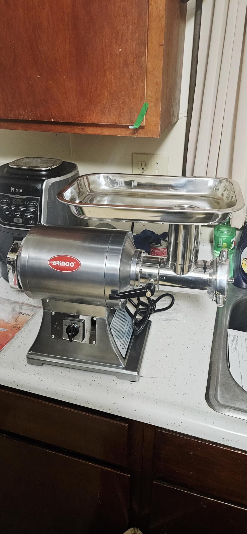 Commercial Meat Grinder #12C, 0.9HP Heavy Duty Stainless Steel Industrial Meat Mincer w/2 Blades & Meat Pusher, Electric Meat Grinders for large batches home butchering, or small farm processing customer photo 1