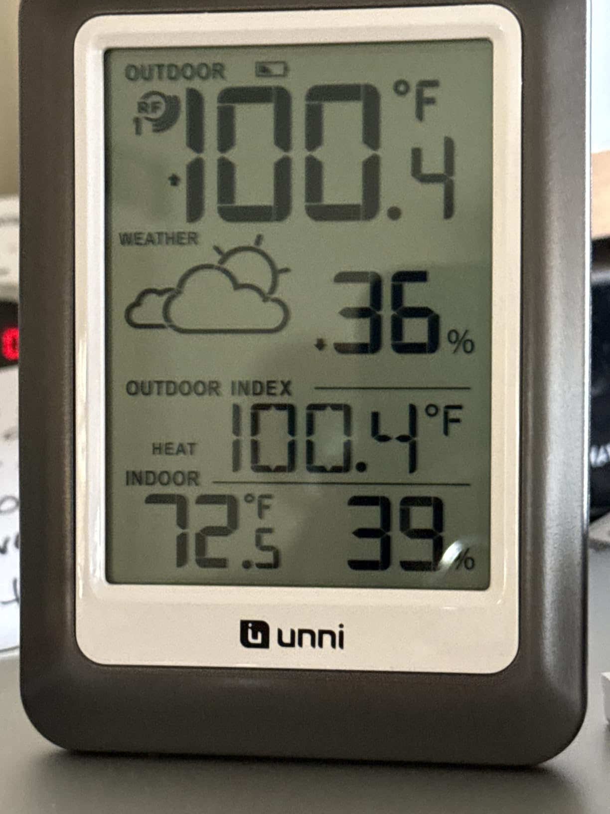 Indoor Outdoor Thermometer Wireless Weather Station, Temperature Humidity Monitor Battery Powered Inside Outside Thermometers with 330ft Range Remote Sensor and Backlight Display (Metal Black) customer photo 2