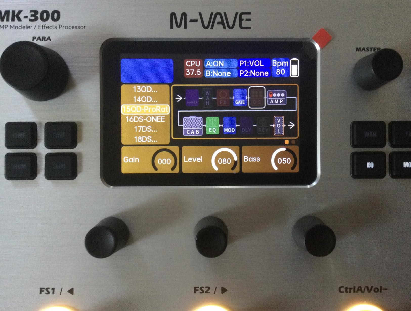 M-VAVE MK-300 Guitar Bass AMP Modeler & Effects Processor with 320+ Effects, 160 Presets, Looper, Drum Machine, USB/BT 10H Battery for Live/Recording customer photo 1