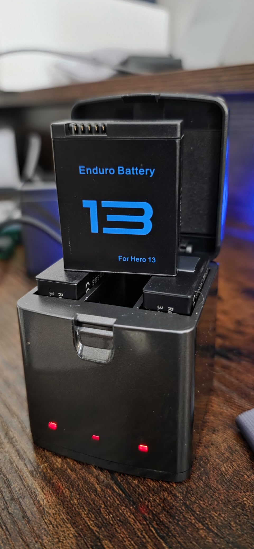 Battery Charger Kits for Hero 13 Black, 3-Pack Batteries,Triple Charge Case | with Type-C Charging Cord for Hero 13 Official 2100mAh Batteries Accessories (3-Pack) customer photo 2