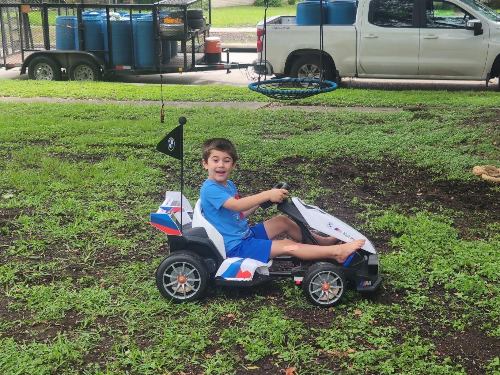 Wanan 36V Electric Go Kart with Adjustable Seat, Licensed BMW Drift Kart with Dual Motors, Crazy Go Cart for Kids Ages 6-12, LED Lights, Drift Mode and 2 Speed (Red) customer photo 2