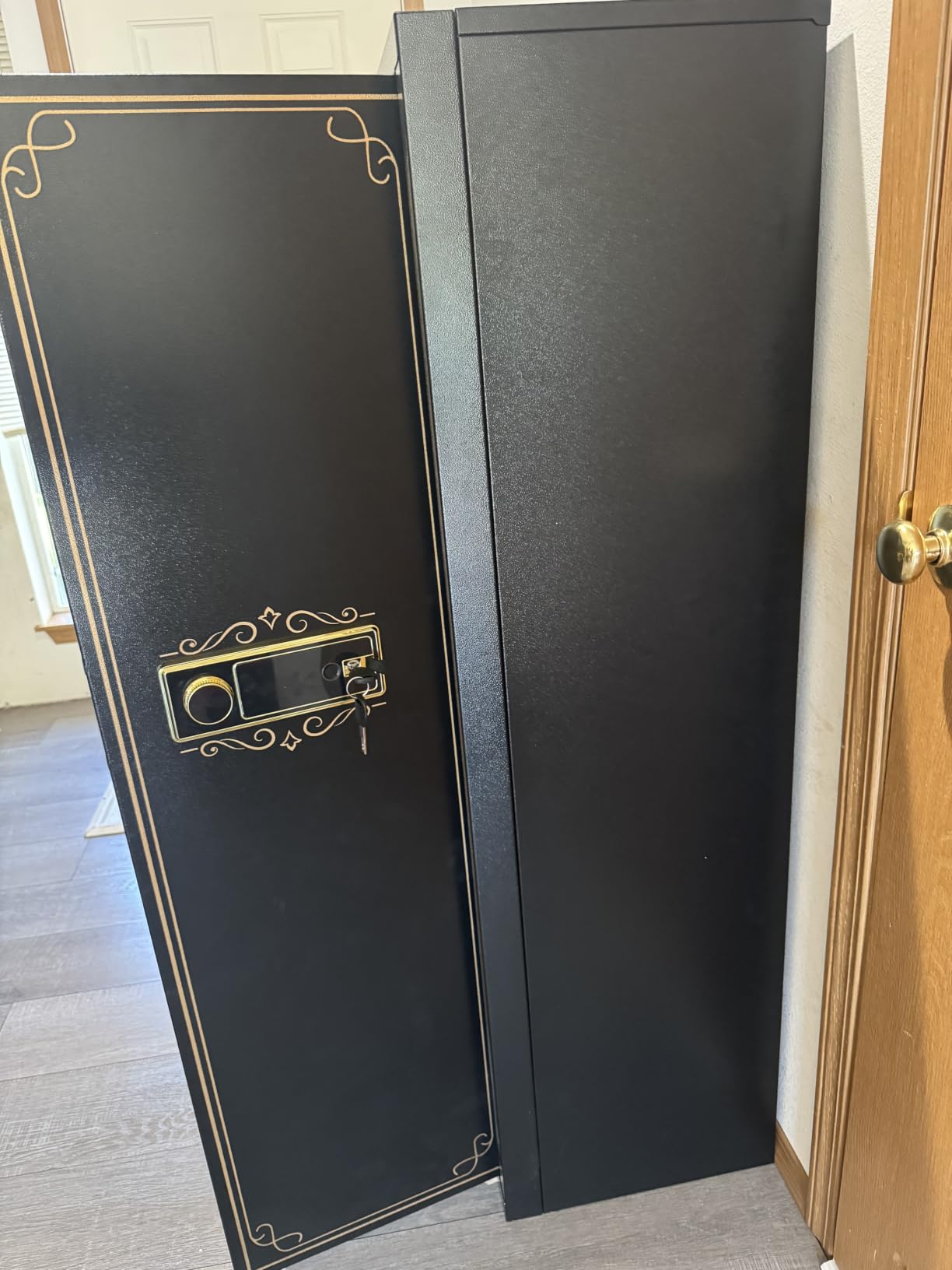 Karini 12-15 Biometric Gun Safe for Rifles, Heavy-Duty Cold-Rolled Steel, Large Rifle Safe with Adjustable Gun Rack, Removable Shelf - Quick Access Long Gun Safe, Gun Cabinets for Rifles and Shotguns customer photo 1