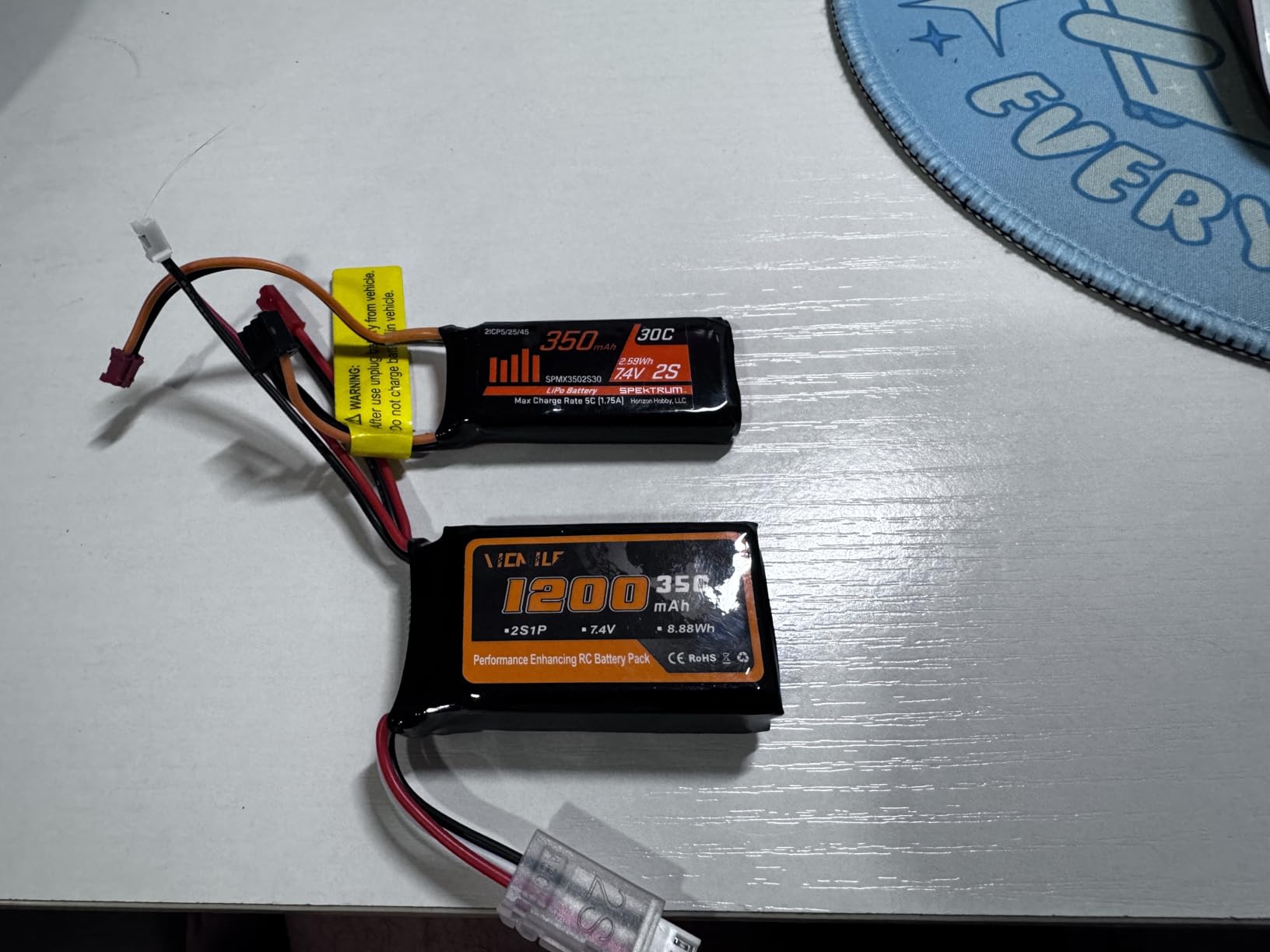 SCX24 Battery 7.4V 1200mAh Lipo Battery 2S 35C (Burst 70C) with PH2.0 JST Plug with 1TO2 USB Charger Fit for SCX24 RC Car WLtoys A949 A959 A969 A979 K929 and Most 1/10 1/16 1/18 1/24 RC Truck customer photo 1