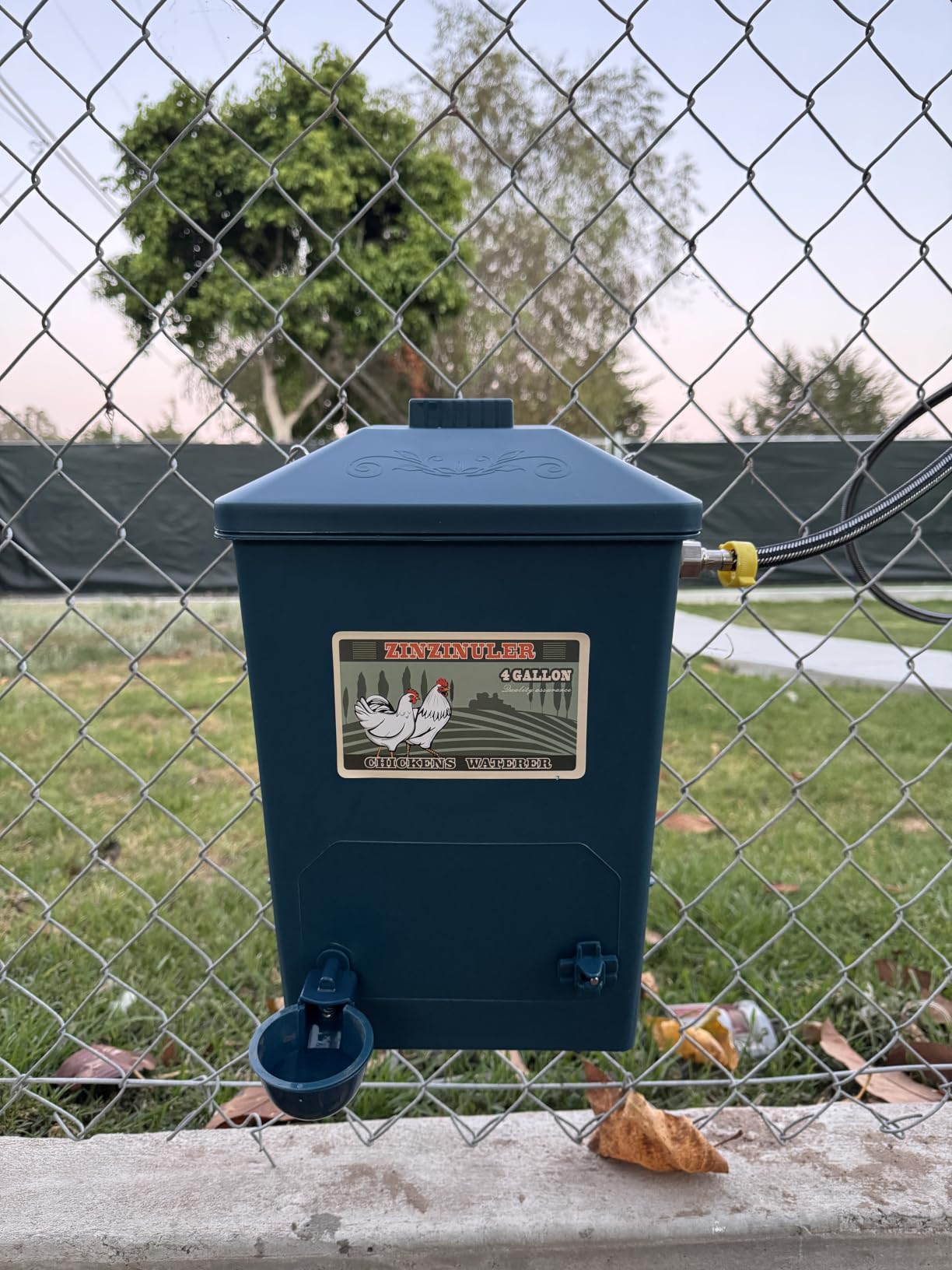 Chicken Waterer with Float Controlled Automatic Set, Chicken Coop Accessories - No Manual Water refilling Needed, 4 Gallon (Compatible with 5/8-inch and 3/4-inch Water Pipes, 60-inch Water Supply Pipe customer photo 1