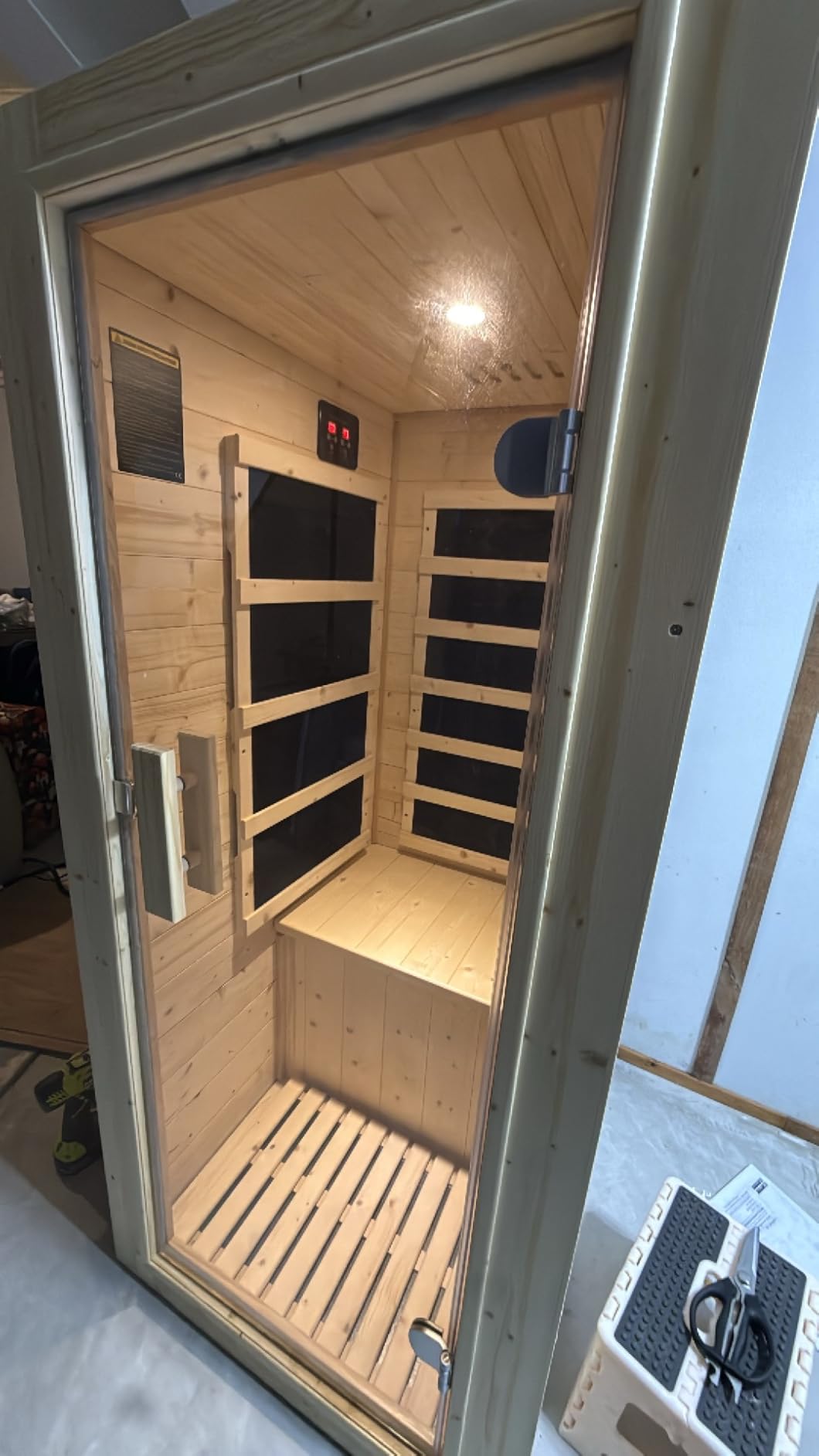 Albott Infrared Sauna 4 Person, Infrared Saunas for Home & Gym, Low EMF 2145W/110V/20A Canadian Hemlock Wood Dry Sauna with 10 Carbon Panels, 7-Color Light Therapy, Ambient Light Strips & Bluetooth customer photo 1
