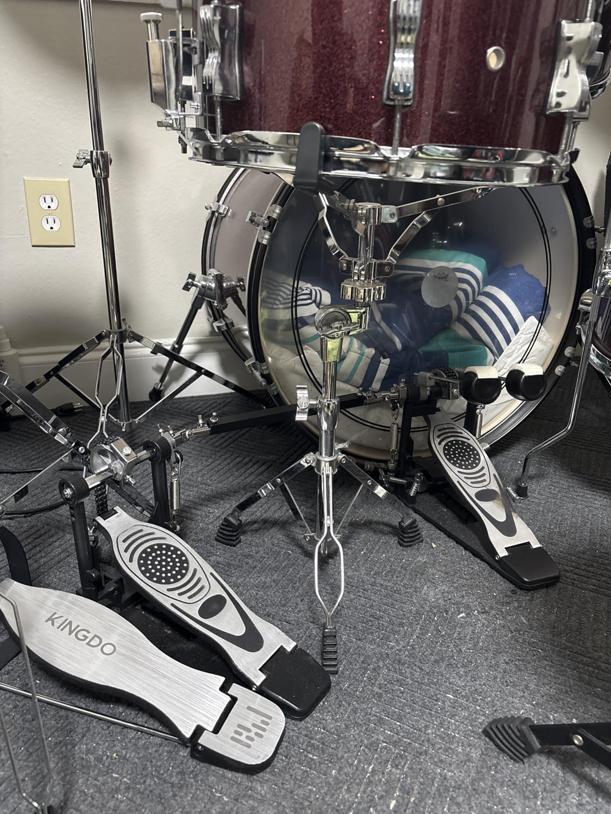 Double Bass Drum Pedal 2.0, Ultra-Responsive Double Chain Kick Pedal with Included Drum Patch, Latest Model for Speed and Control customer photo 1