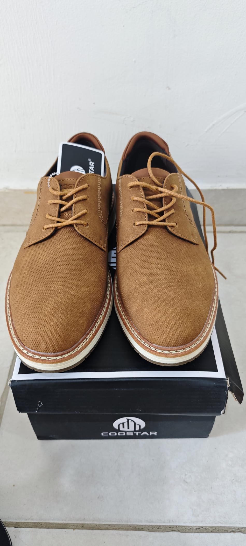Coostar Mens Casual Dress Shoes Business Formal Derby Sneakers Oxfords Shoe customer photo 2