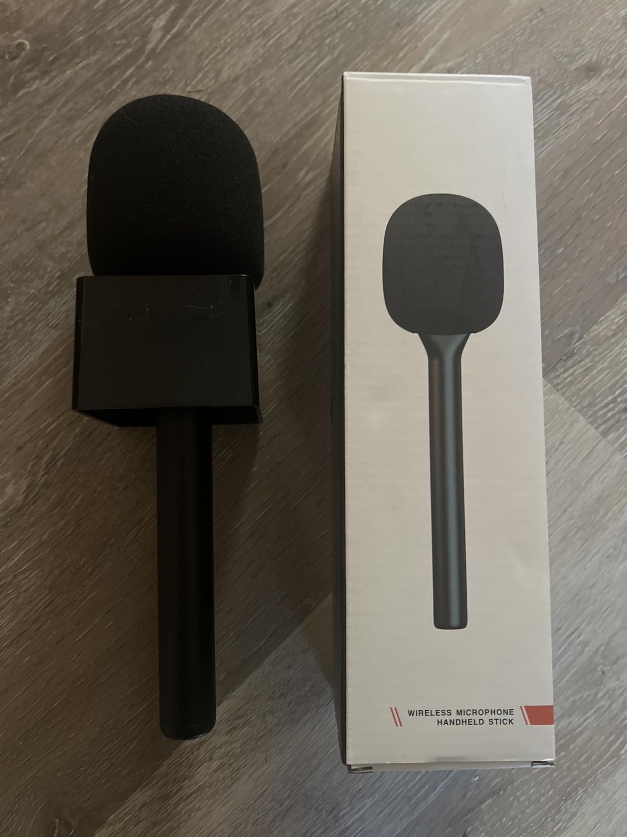 Handheld Adaptor for Interview Mic, Mic Handle Compatible with DJI 1/2/3/Mini 1/2, Rode and All Lav Microphone, Wireless Microphone Holder with 3 Pop Filter and Flag Station for Vlogging, Reports customer photo 1