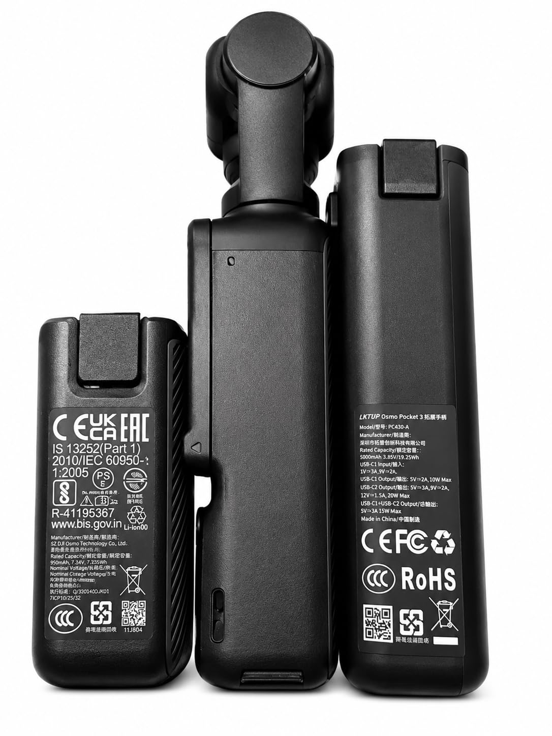 Pocket 3 Battery Handle for DJI Osmo Pocket3 Accessories | LKTOP 5000mAh Battery Handle for DJI Osmo Pocket 3, 22.5W Fast Charging Grip with 1/4