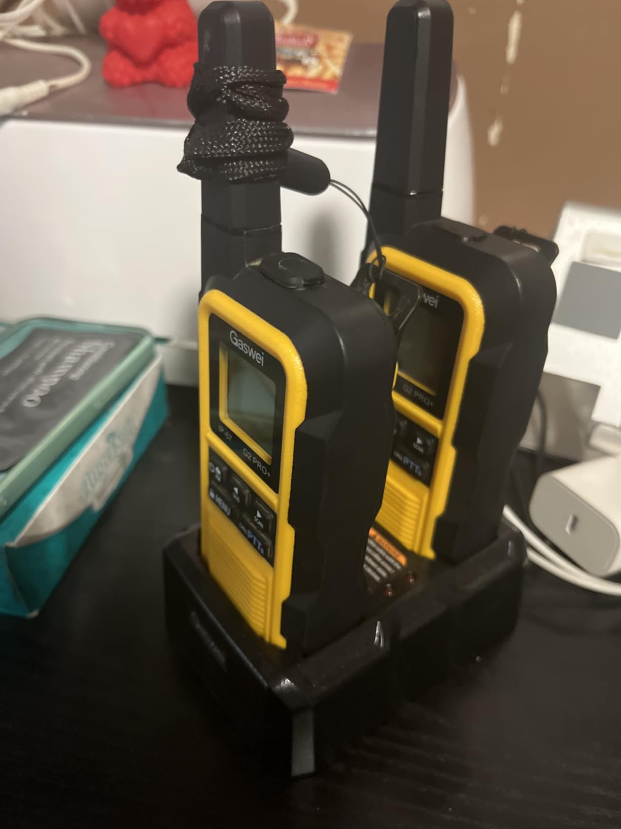 Gaswei G2Pro+ Heavy-Duty Walkie Talkies IP67 Waterproof Two-Way Radios with NOAA Weather Alert & Floating | 2-Watt Long Range for Job Sites, Hunting | Dual PTT, FM Radio, SOS, VOX (4 Pack) customer photo 2