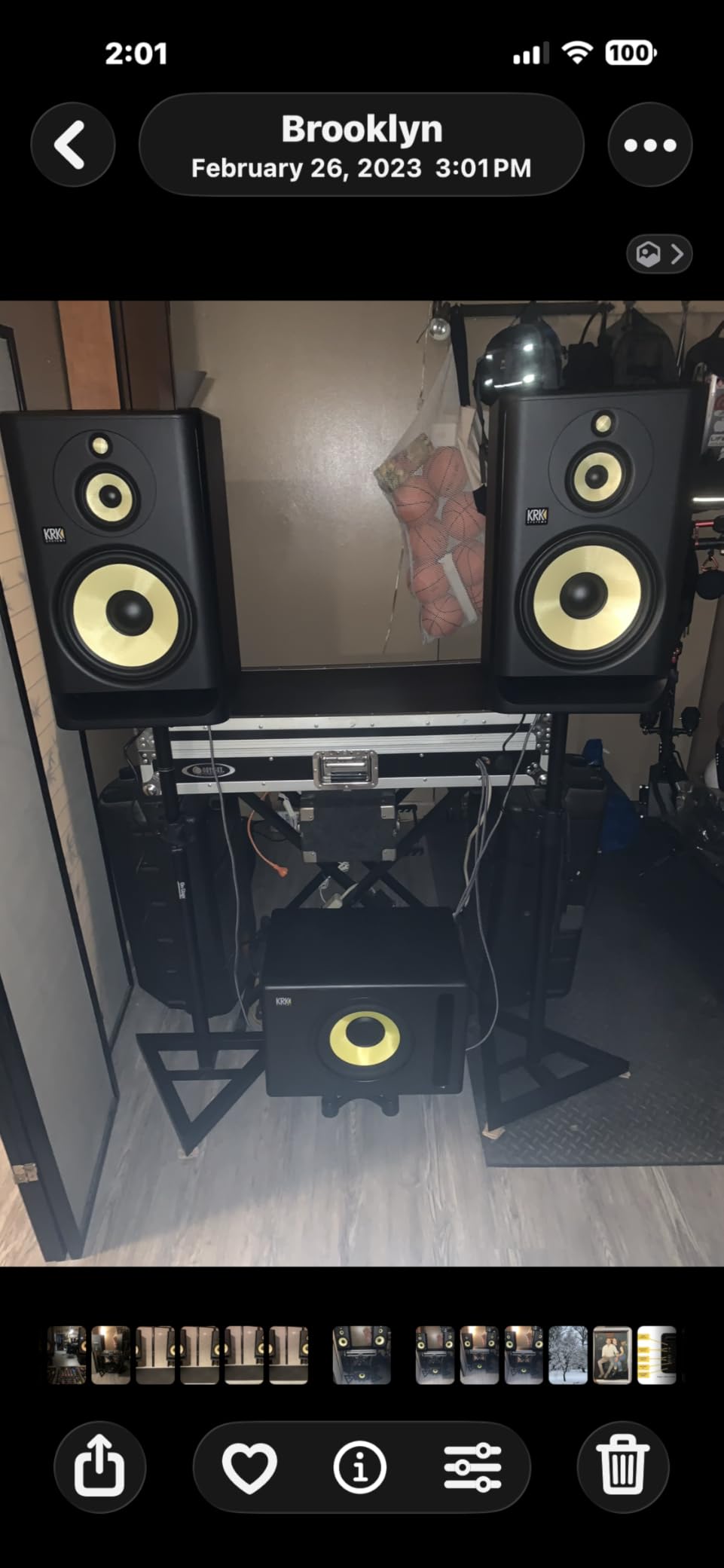 Vondynote Pair of Studio Monitor Stands Adjustable Height 32.6