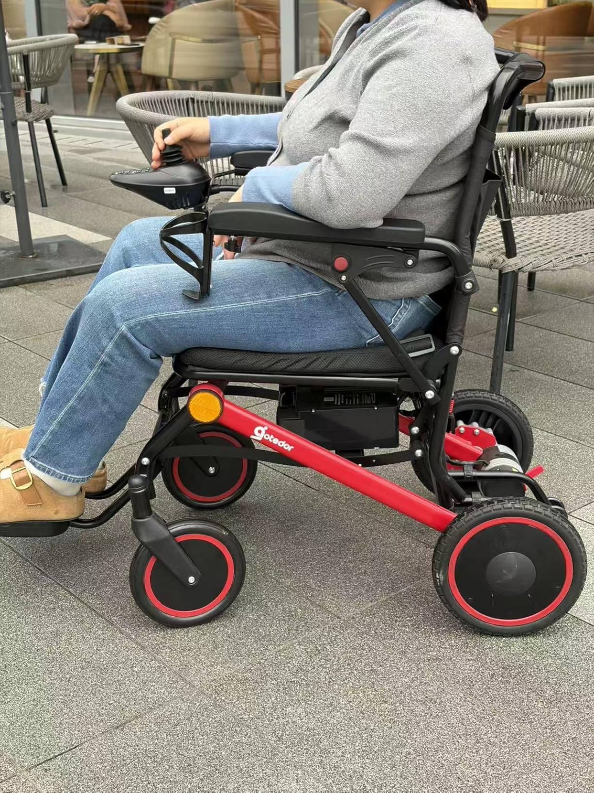 Aotedor Electric Wheelchair for Adults, 500W Motor All-Terrain Foldable Power Motorized Wheelchairs, Airline Approved Portable Travel Wheelchair with 15 Miles Long Range Lithium Battery customer photo 2