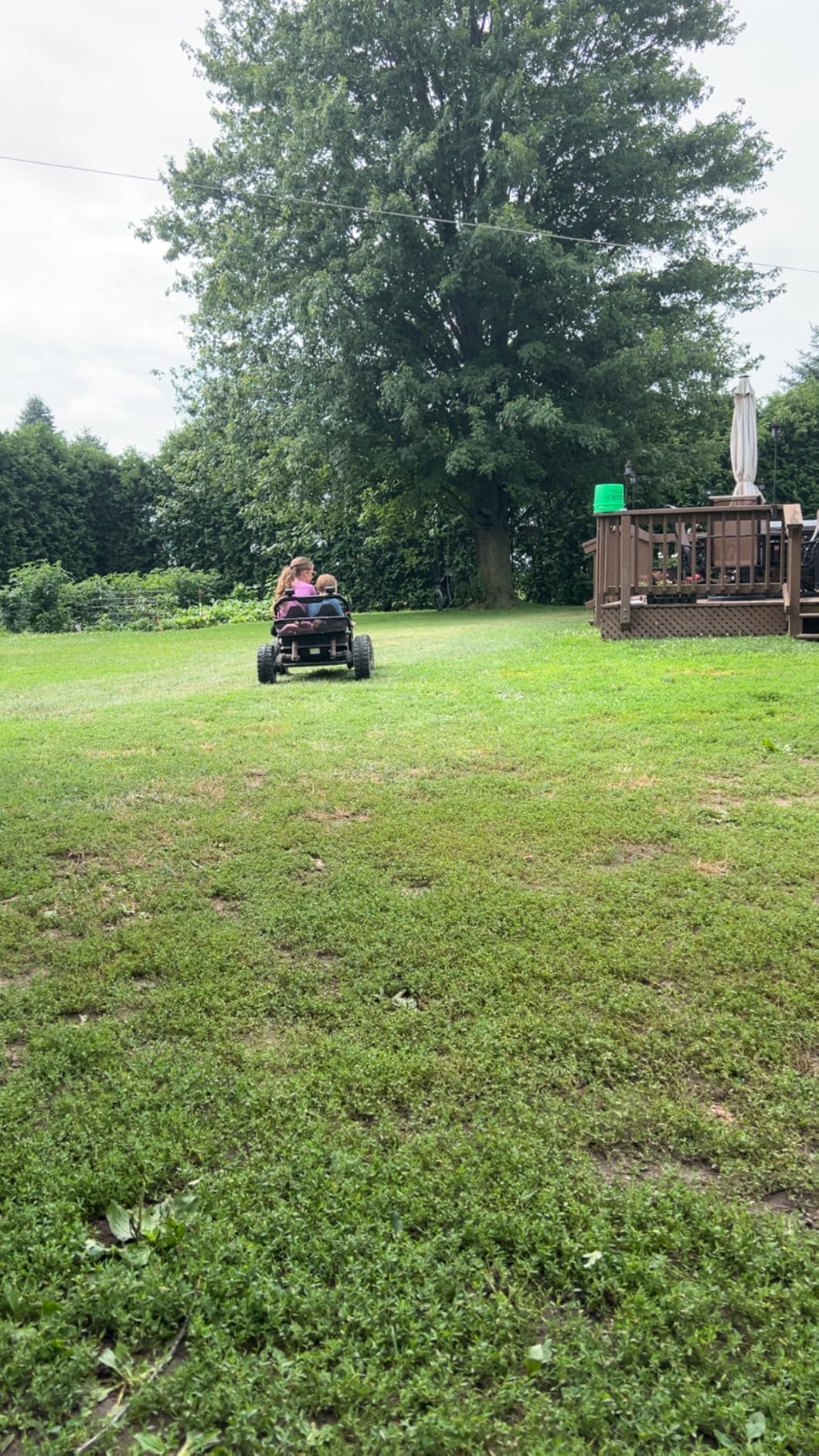 First Ride On 36V Kids Ride On UTV, 2-Seater 400W Electric Car for Kids 6+, 5-8 MPH Speed, 14 EVA Wheels, Metal Frame, Bluetooth Music, Rear Metal Suspension Off-Road Vehicle (Red) customer photo 1