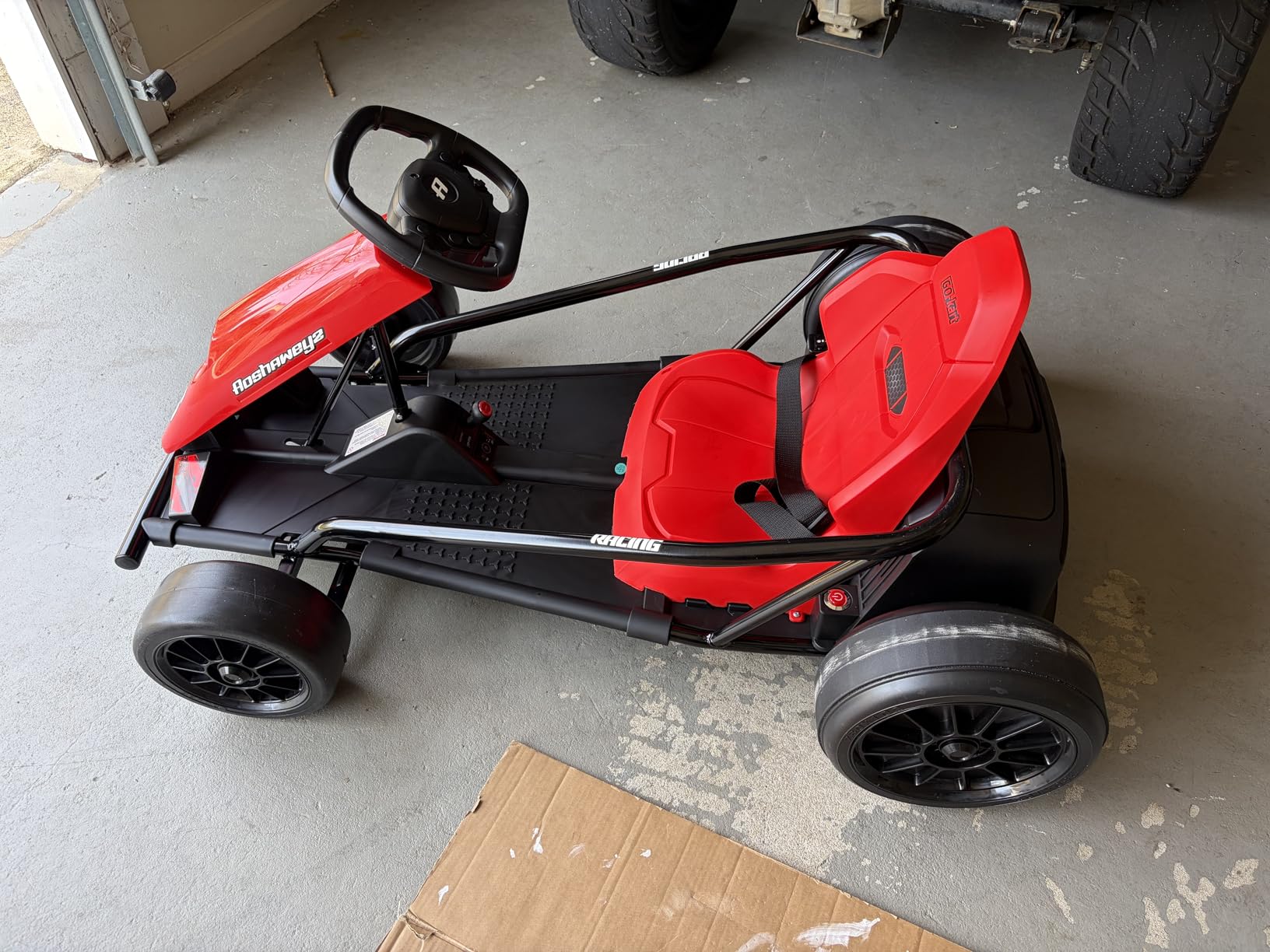 Electric Drift Go Kart for Kids 8-12, 24V Battery,360W Motor, Reinforced Wear-Proof Rear Wheels, 3 Unique Colors, 8.1MPH High Speed,154lbs Capacity, Drift Ride On Car Toy (Red) customer photo 2