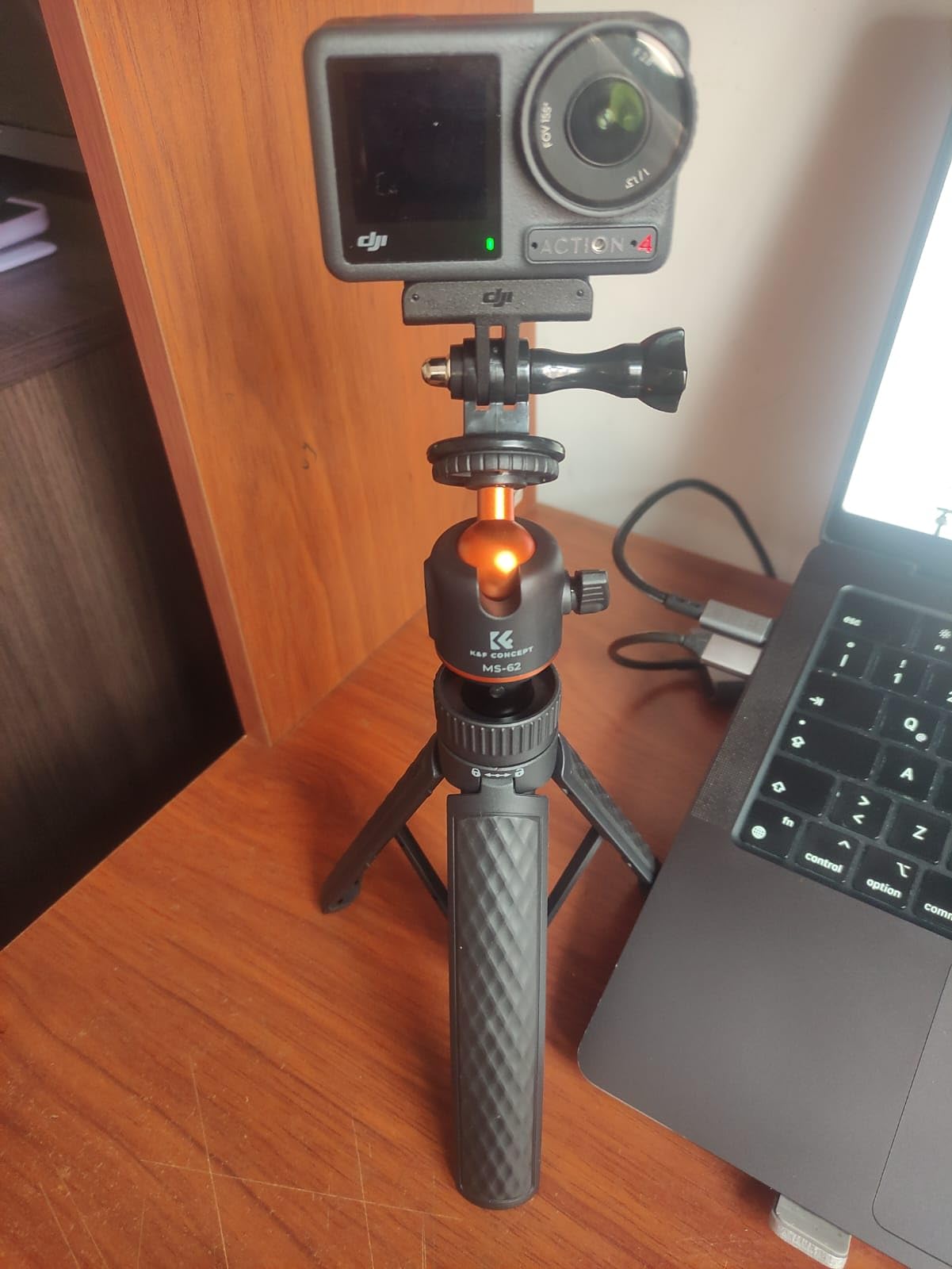K&F CONCEPT MS62 25.6'' Mini Selfie Stick Tripod Stand | 5 Levels 360° Ball Head, Cold Shoe, Compatible with DJI Osmo Pocket 4/3 Action5 GoPro Hero13 Insta360 Luna Ultra customer photo 2