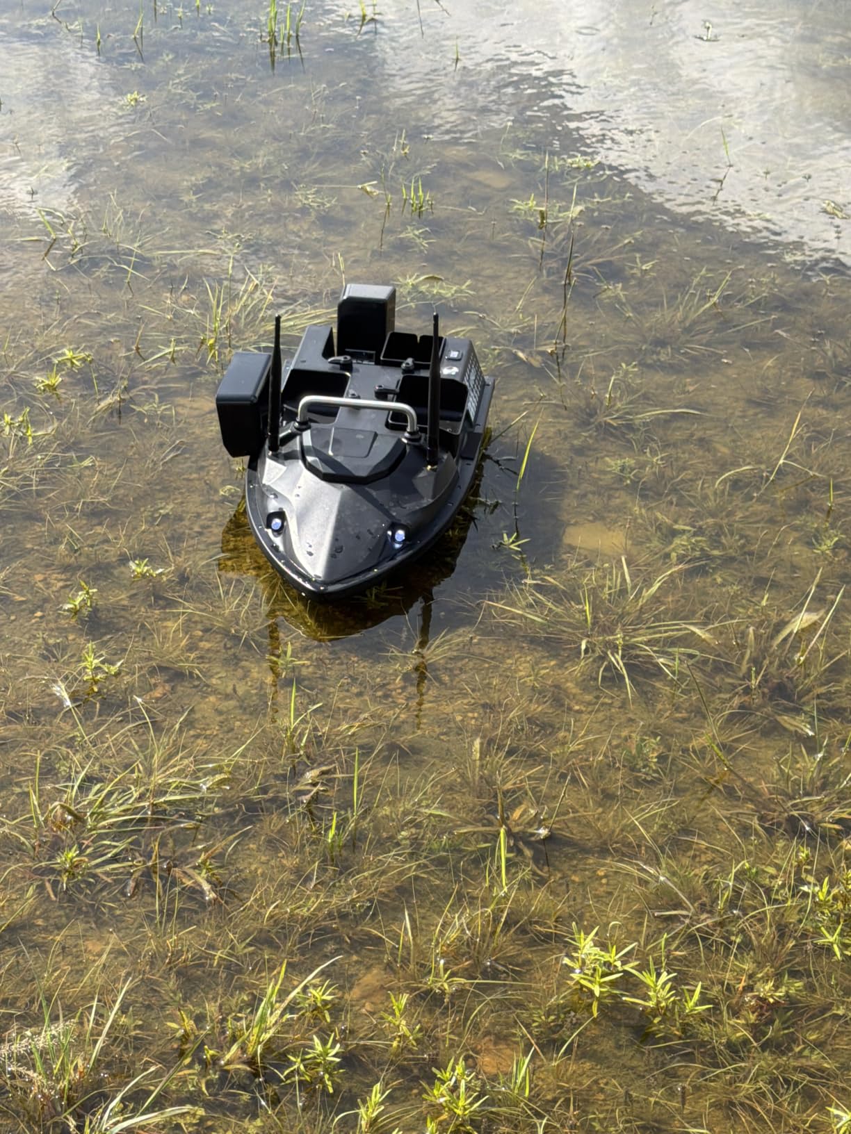 RC Bait Boat, Cruise Control, 4 Bait Slots, 6.6LBS Load Capacity | 12000mAh Battery, 1640FT Range, LED Light, Hook Release & Backpack customer photo 2