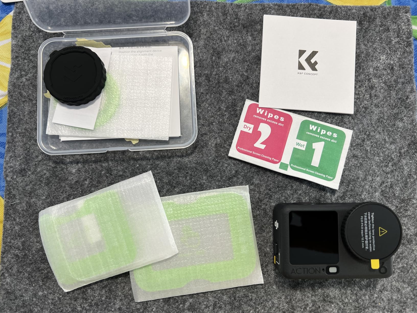 K&F CONCEPT 1Pcs AR Anti-Reflective Screen Protector for DJI Osmo Action 6 | High Definition Tempered Glass 9H Hardness Anti-Scratch Anti-Bubble Film w/ Alignment Frame, Action Camera Accessories,PF03 customer photo 2