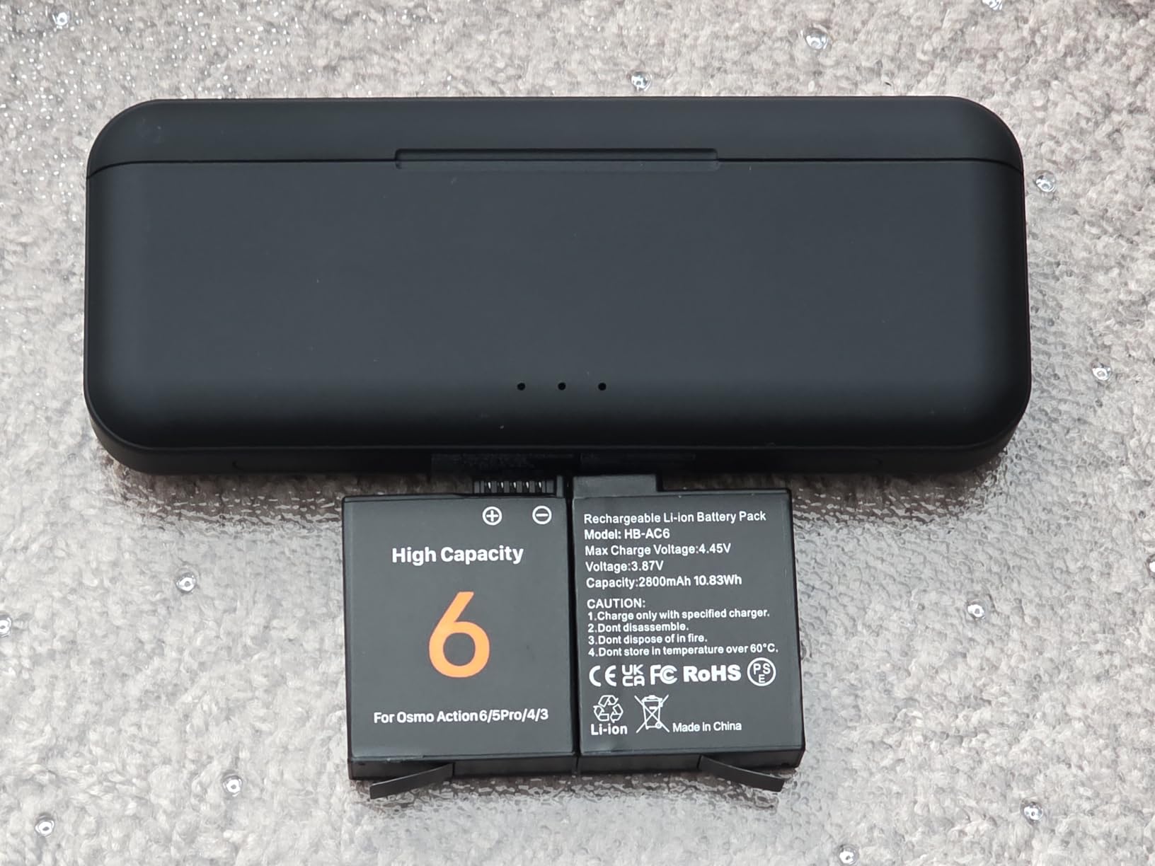 2-Pack 2800mAh Battery Kit for DJI Osmo Action 6 5 Pro 4 3 | 3-Channel Fast Charging Hub, Compatible for DJI OSMO Action 6, Action 5 Pro, Action 4, Action 3, OSMO 360 Cameras customer photo 2