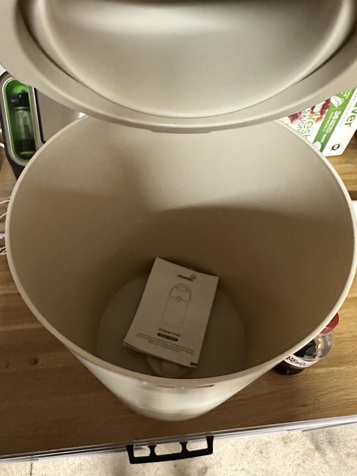 Grownsy Baby Diaper Pail, Odor-Locking Roll-Top Design, No Special Bag Required, White customer photo 2
