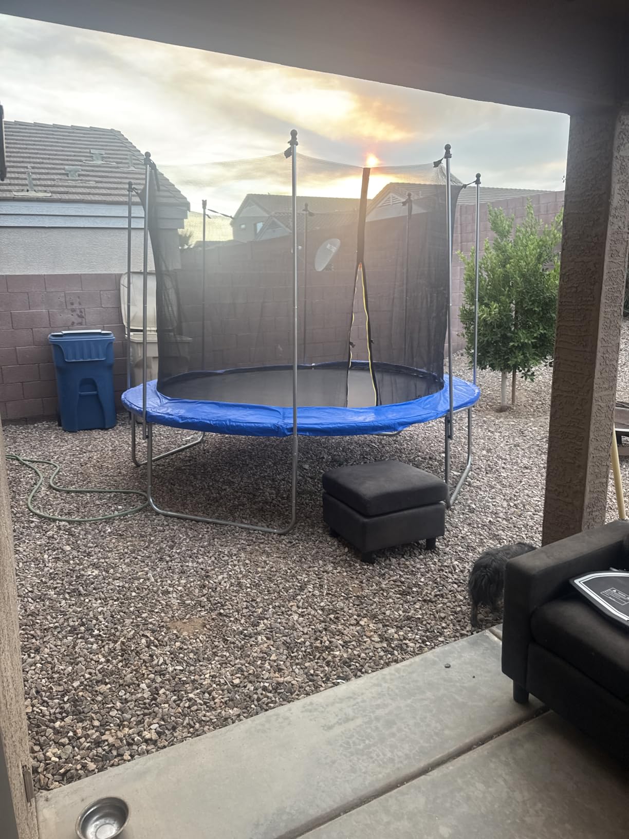 Trampoline with Net,10FT 12FT 14FT Trampoline Outdoor for Kids & Adults,Recreational Trampoline with Basketball Hoop & Ladder customer photo 1