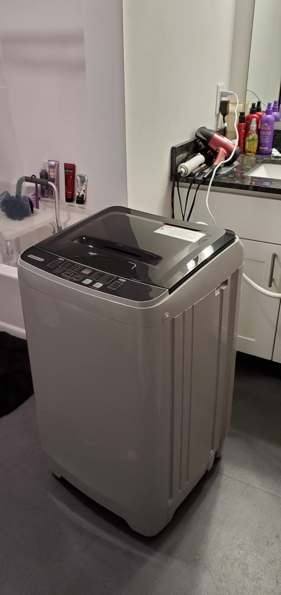 Nictemaw Portable Washing Machine 20Lbs Portable Washer Machine with Drain Pump, 2.8 Cu.ft Washer and Dryer Combo with 10 Programs 8 Water Levels Laundry Machine for Apartments- Slow-Close Glass Cover customer photo 2