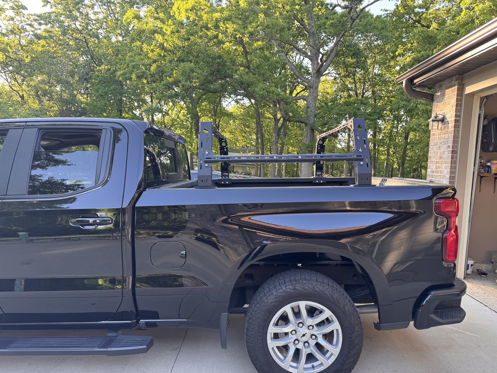 Trumgeta Overland Bed Rack Fit for Full-Size Pickups, Adjustable Truck Ladder Rack for T-Slot Tonneau Covers, 18.8
