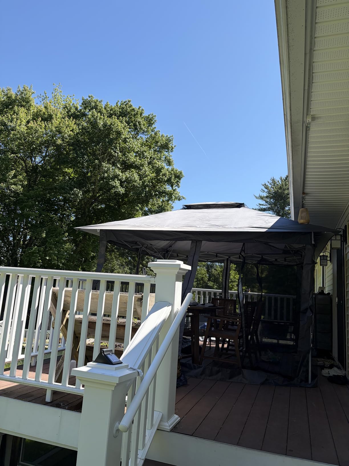 HOTEEL 10x12 Hardtop Gazebo on Clearance with Heavy Duty Galvanized Steel Metal roof, Aluminum Frame,Patio Hard top Gazebos with Curtains and Netting, Outdoor Permanent Pavillon for Backyard,Black customer photo 1