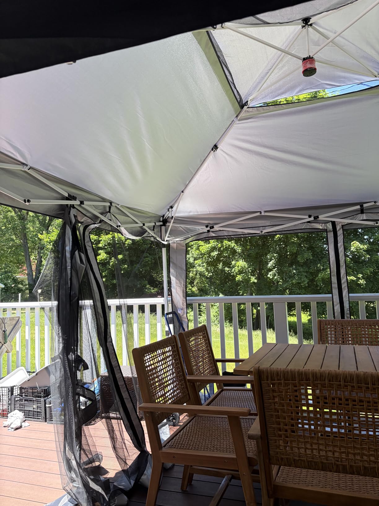 HOTEEL 10x12 Hardtop Gazebo on Clearance with Heavy Duty Galvanized Steel Metal roof, Aluminum Frame,Patio Hard top Gazebos with Curtains and Netting, Outdoor Permanent Pavillon for Backyard,Black customer photo 2