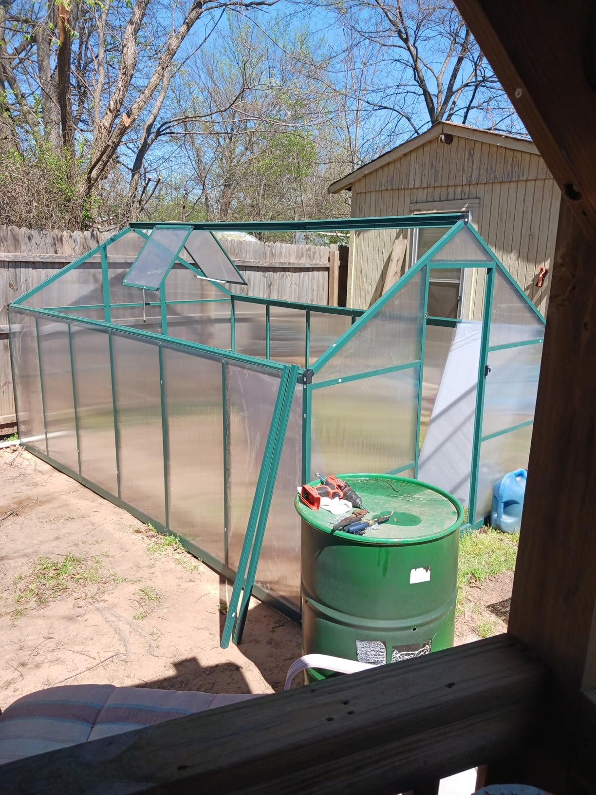 IDEALHOUSE 6x10 FT Greenhouse, Large Walk in Greenhouses for Outdoors and Garden Planting, Polycarbonate Greenhouse with Enhanced Aluminum Frame, Green Houses with Quick Setup Structure and Roof Vent customer photo 2