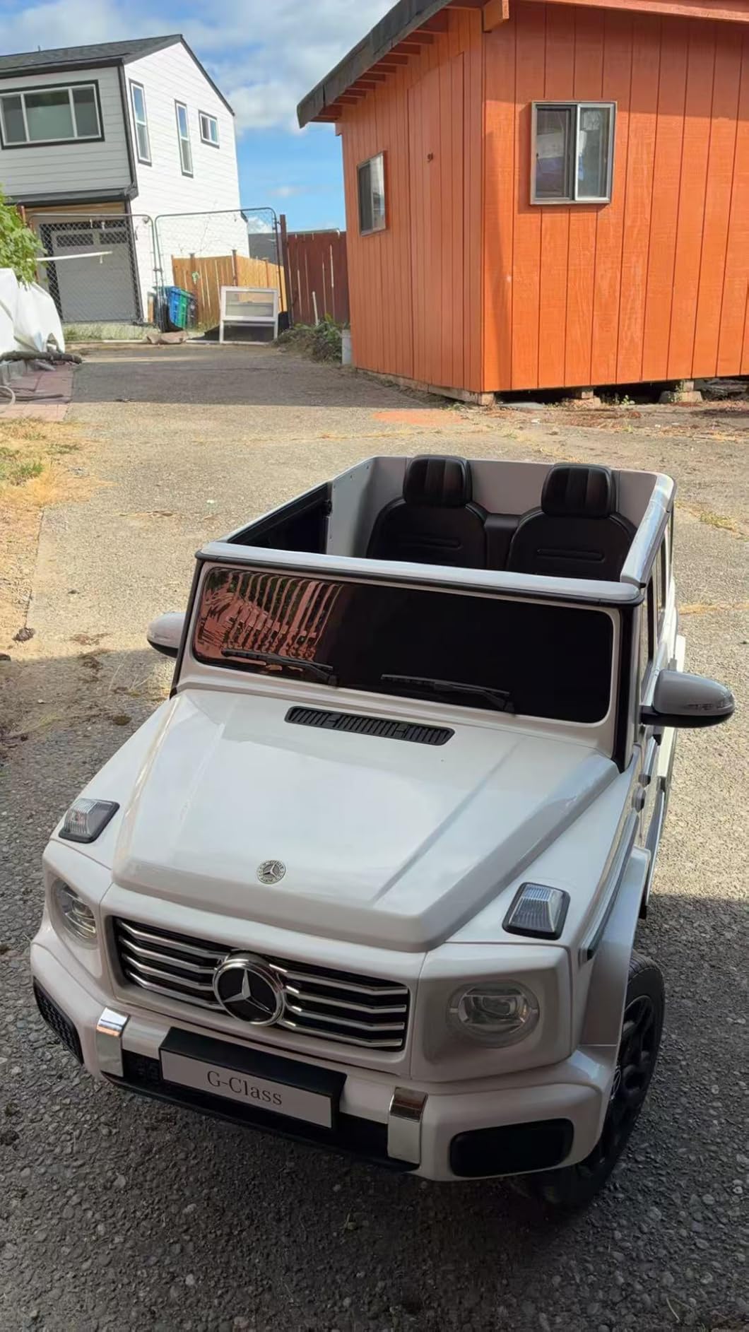 ELEMARA 2 Seater 24v Ride on Toys for Big Kids, Mercedes Benz G-Class G500 Electric Car for Kids, 4WD Ride on Car with Remote Control, Battery Powered SUV, Bluetooth, Music & Horn, Low Battery Prompt, Black customer photo 2