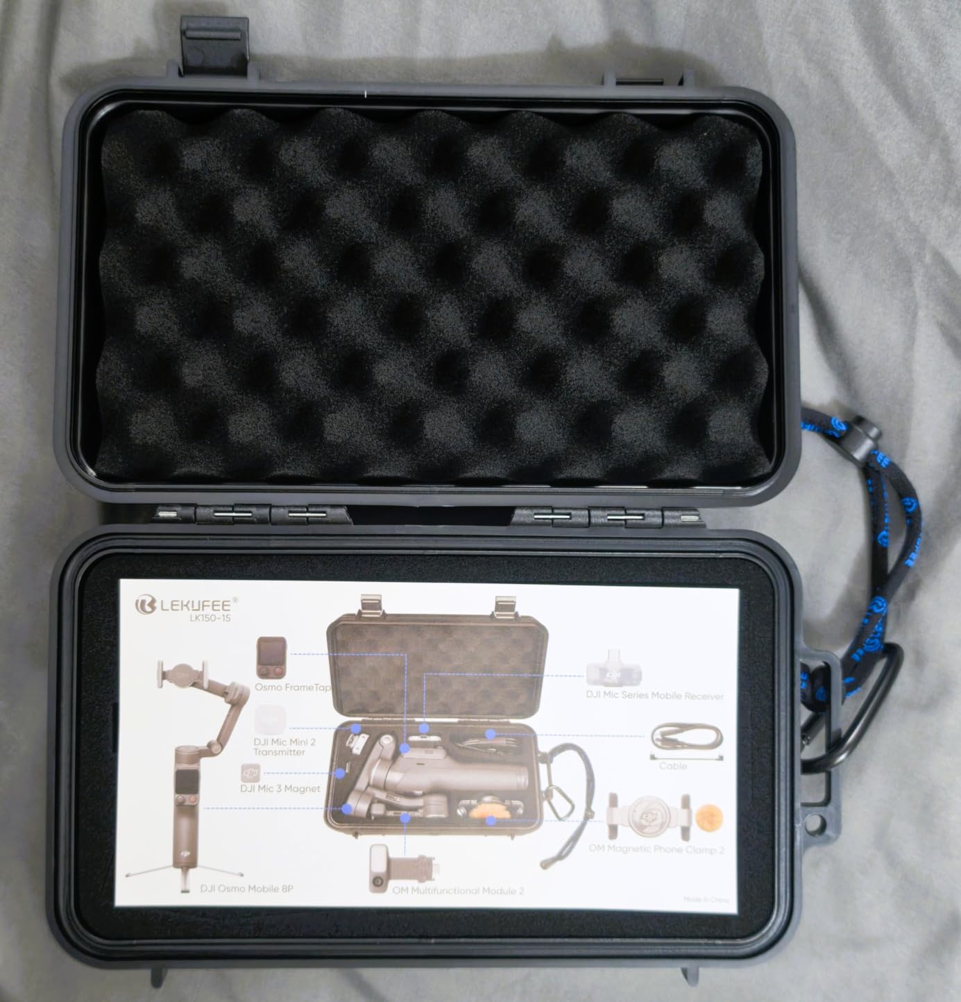 Lekufee Travel Waterproof Hard Case for DJI Osmo Mobile 8P Gimbal Stabilizer, and Other Accessories customer photo 1