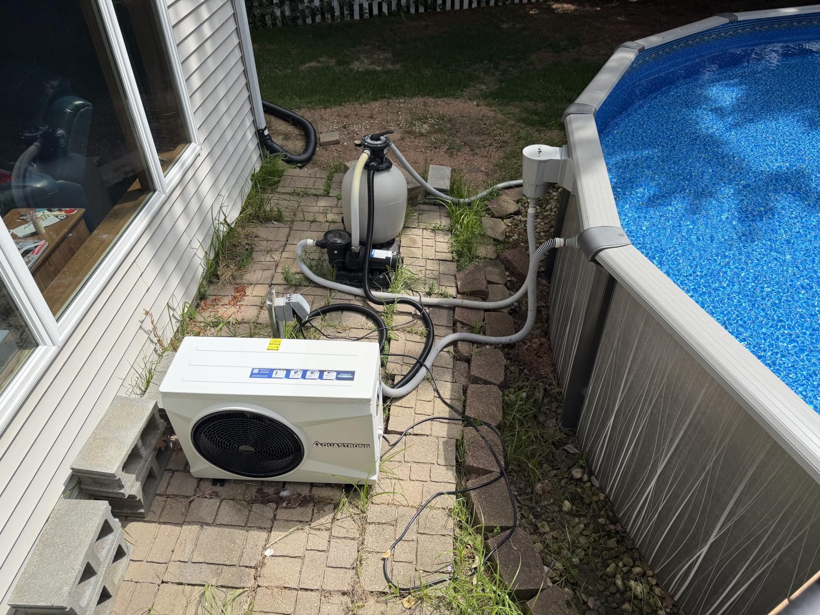 AQUASTRONG Swimming Pool Heat Pump, Electric Pool Heater for Above Ground and Inground Pool, Heating and Cooling Pool Heater Pools Up to 5000 Gallons customer photo 2