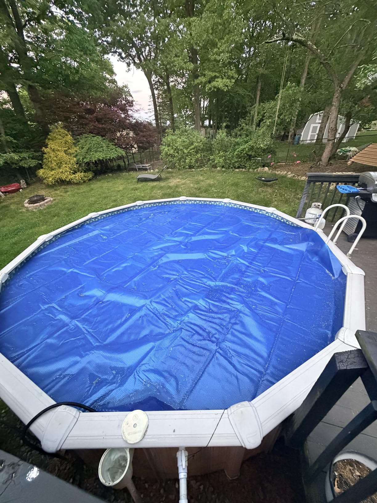 VINGLI 16 mil Solar Pool Cover for Inground and Above Ground Pools,Bubbble Covers (Blue, 15' Round) customer photo 1