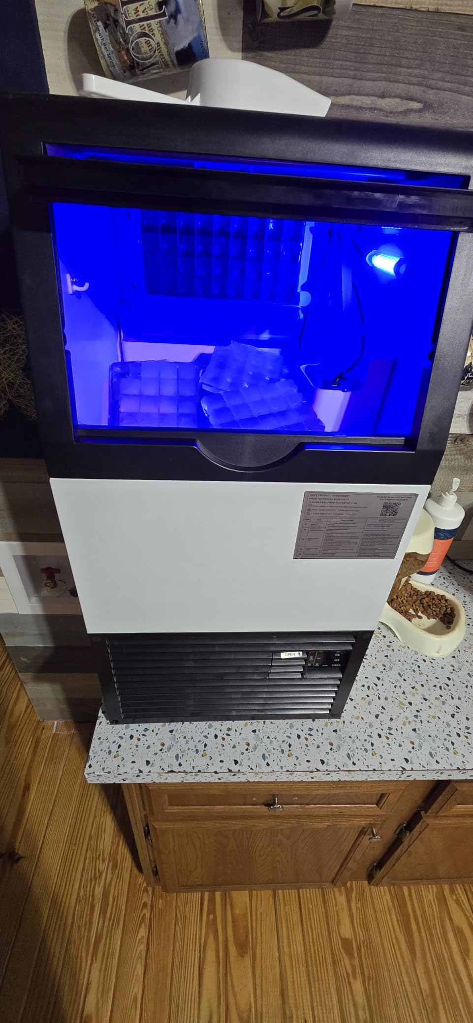 Commercial Ice Maker Machine, 200 lbs/24H with 50 lbs Storage Bin, 55 Clear Ice Cubes/Cycle, ETL Approval Stainless Steel Undercounter Ice Machine with Self-Cleaning & Water Filter for Home, Bar customer photo 1