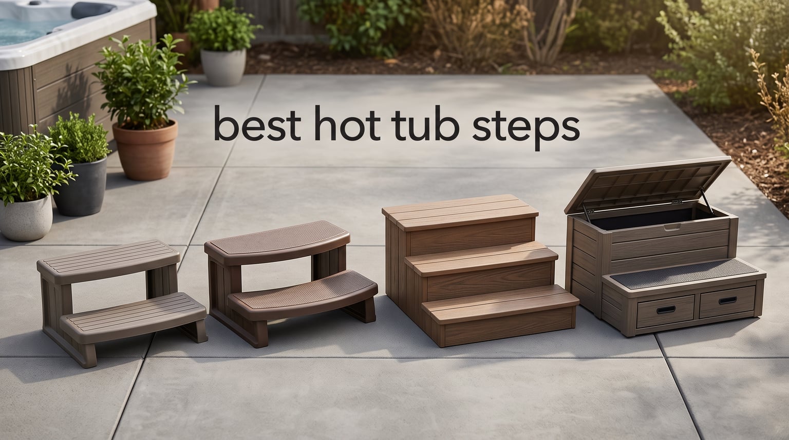 best hot tub steps
