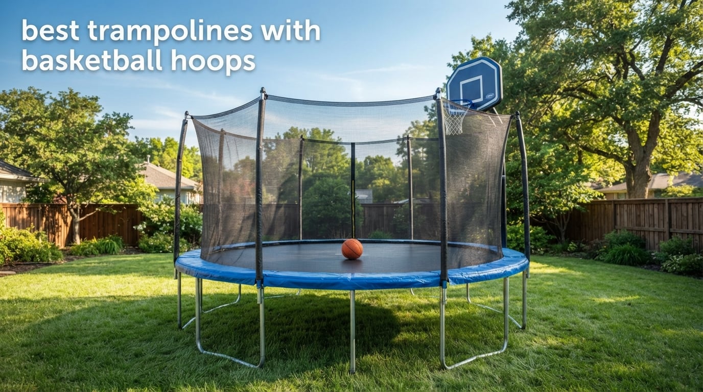 best trampolines with basketball hoops