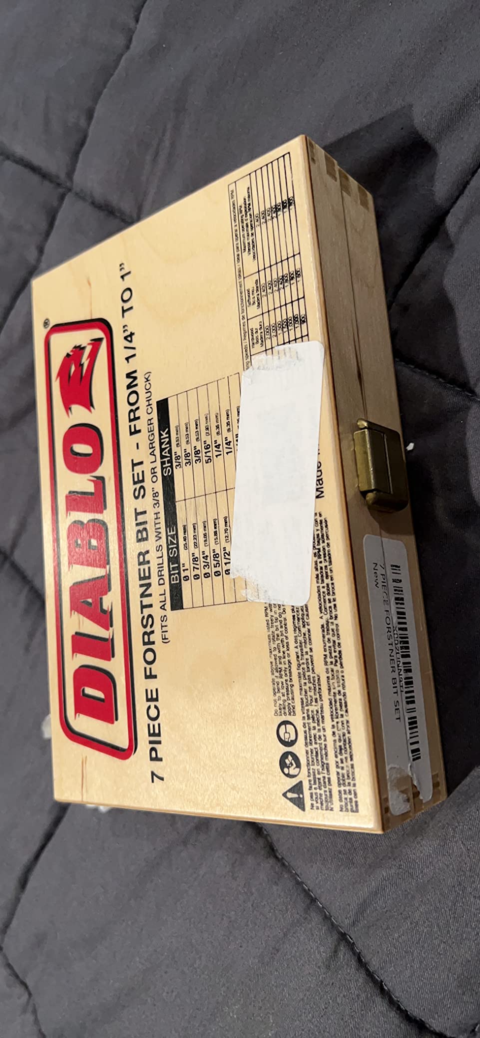 Diablo Forstner Bit Drill Set - 1/4