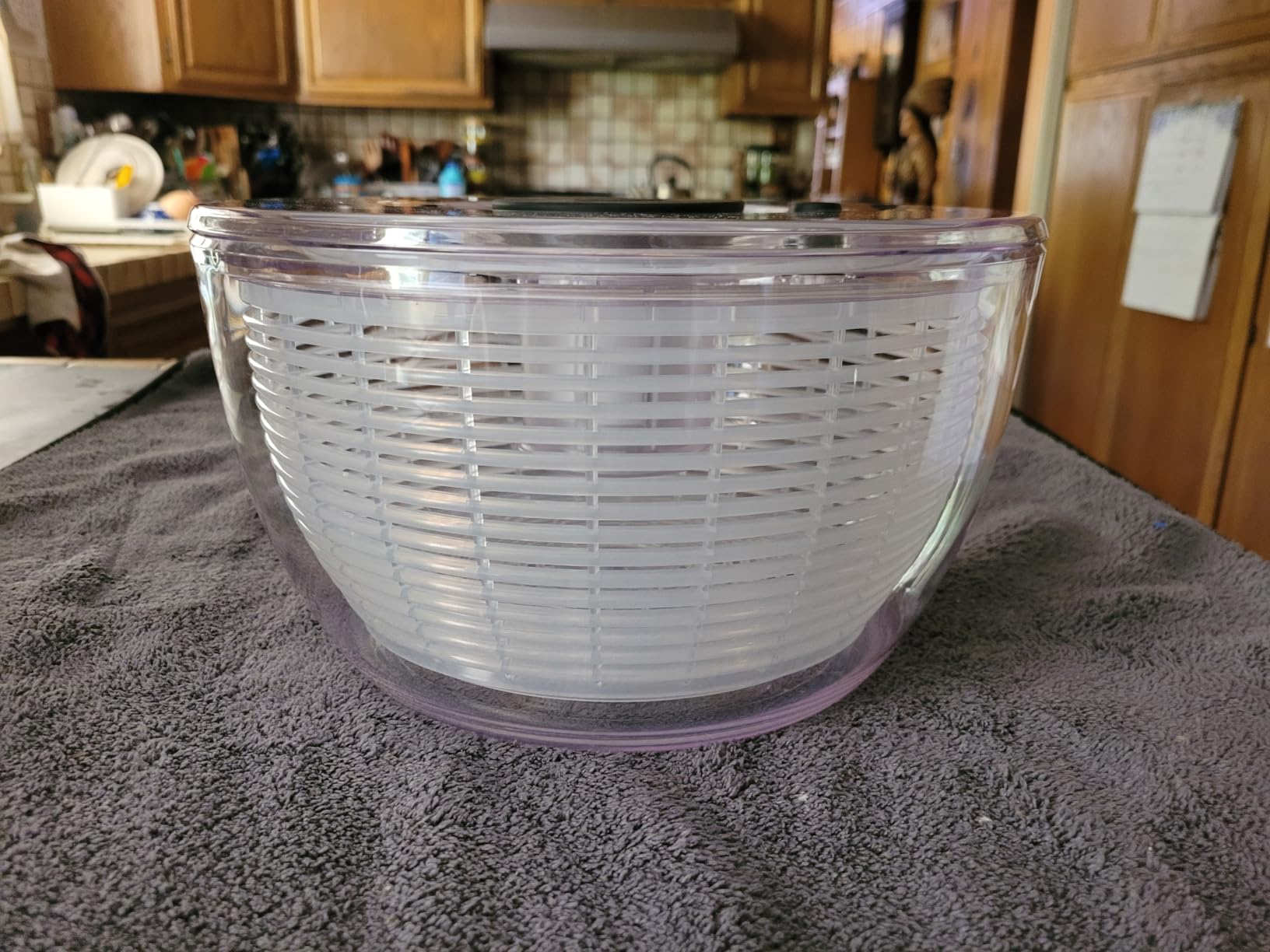 OXO Good Grips Salad Spinner, 6.22 Quart Capacity, Large Lettuce Spinner & Fruit Washer with Strainer, Easy One-Touch Press Pump, Non-Slip Base customer photo 1