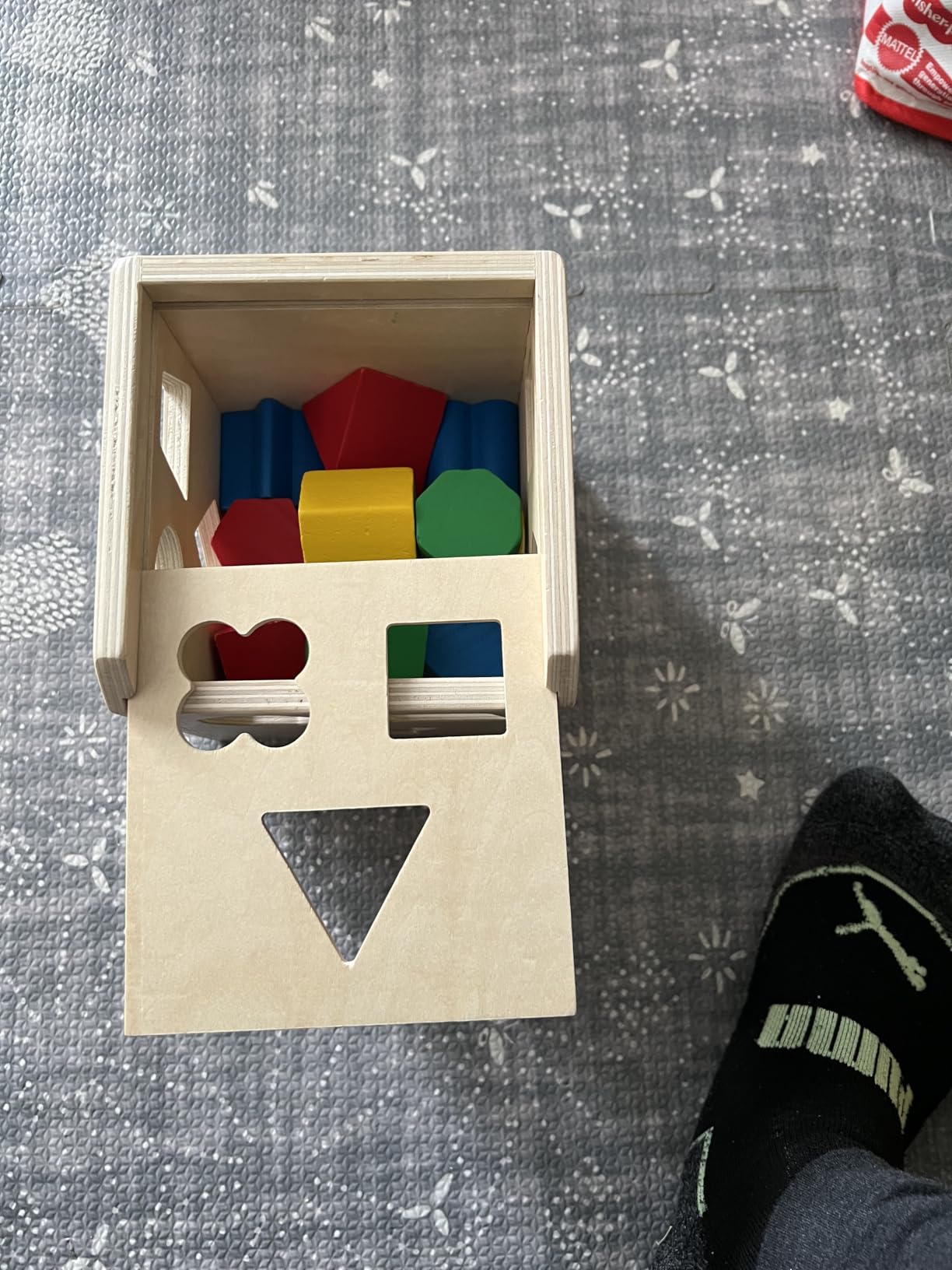 Melissa & Doug Shape Sorting Cube - Classic Wooden Toy With 12 Shapes customer photo 1