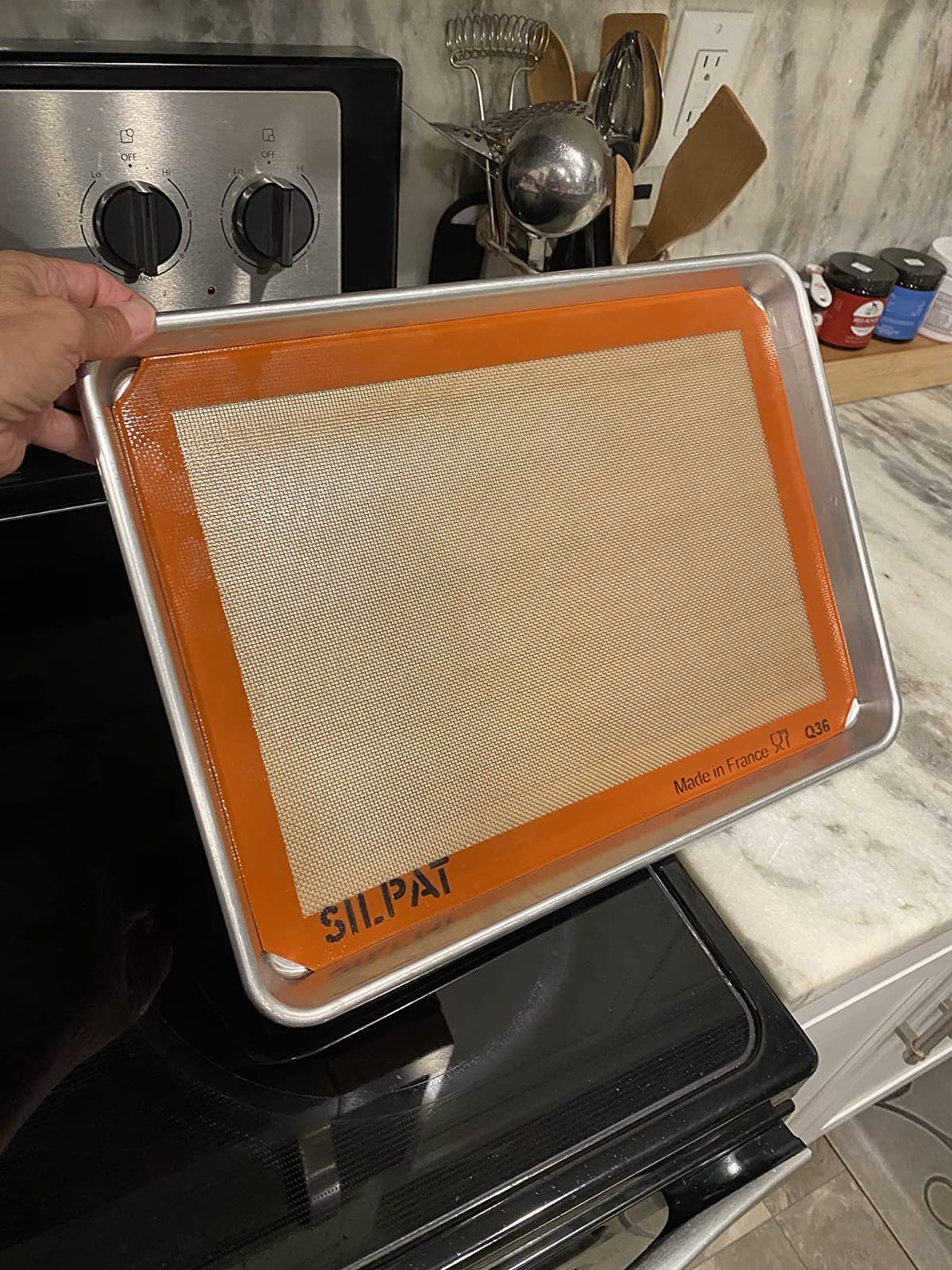 Silpat Premium Non-Stick Silicone Baking Mat, Half Sheet Size, 11-5/8 x 16-1/2, Orange customer photo 2