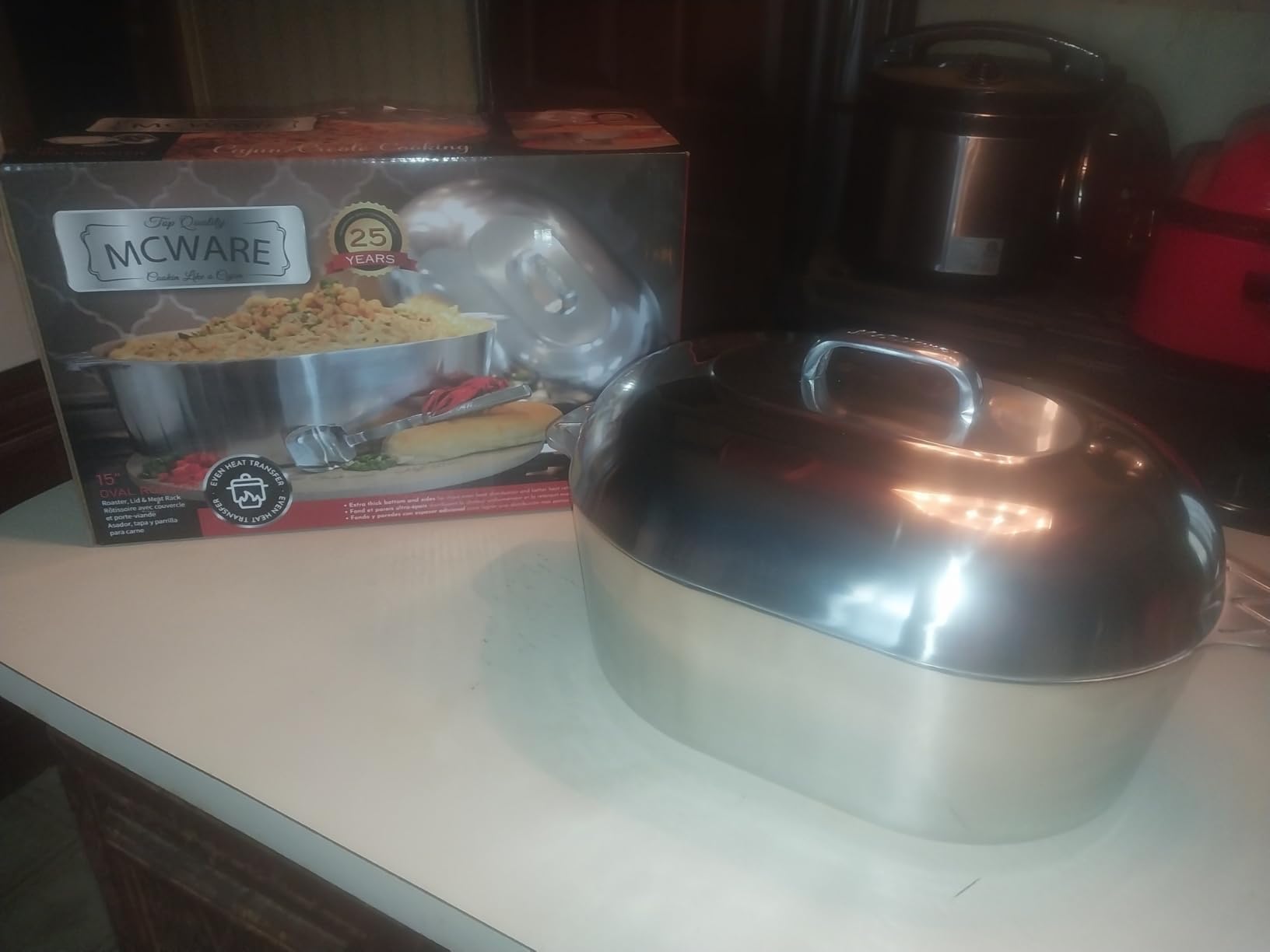 15 Inch Aluminum Oval Roaster - McWare by Cajun Classic Cookware customer photo 2