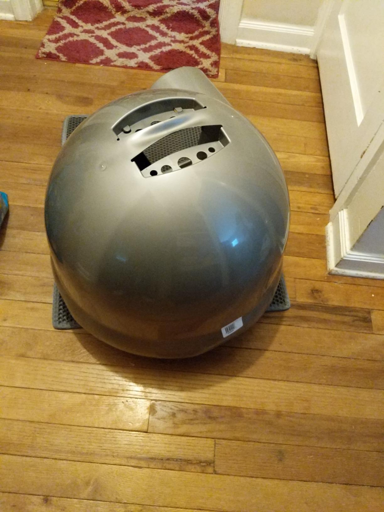 Petmate Booda Clean Step Cat Litter Box Dome (Made in the USA with 95% Recycled Materials)- Brushed Nickel, Made in USA customer photo 1