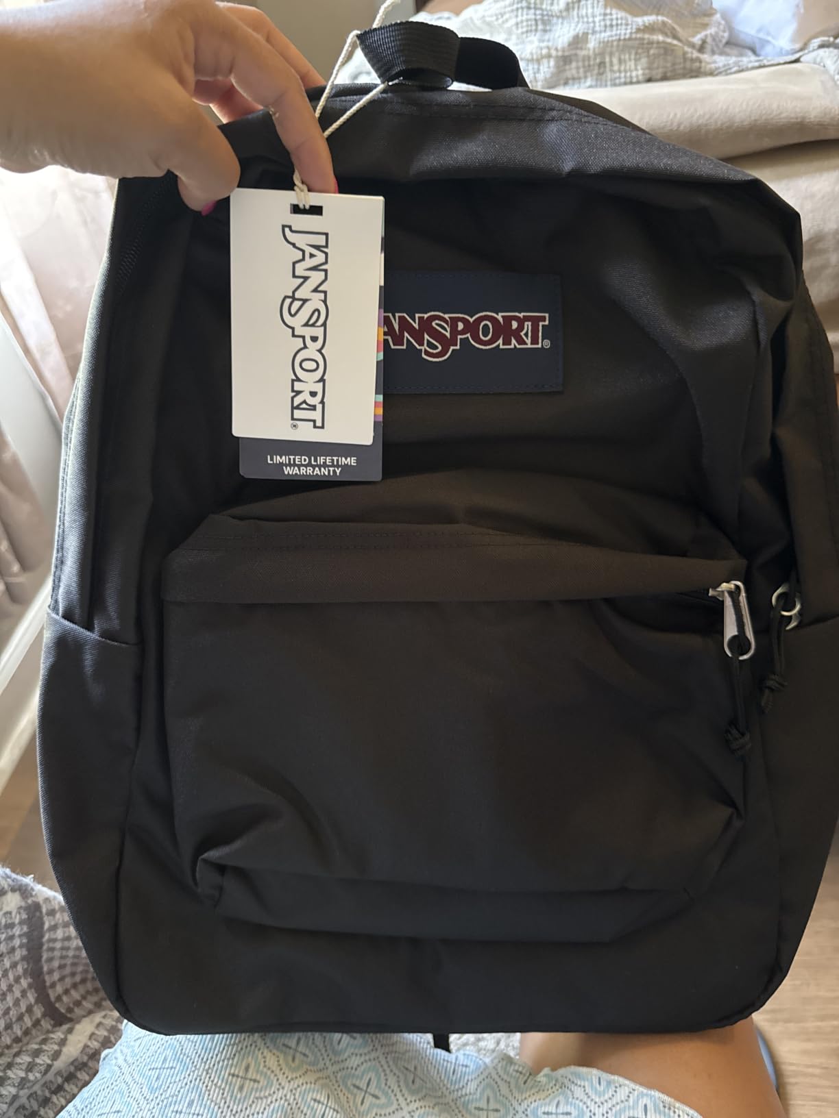 JanSport SuperBreak One Backpacks - Durable, Lightweight Bookbag with 1 Main Compartment, Front Utility Pocket with Built-in Organizer - Premium Backpack, Black customer photo 1