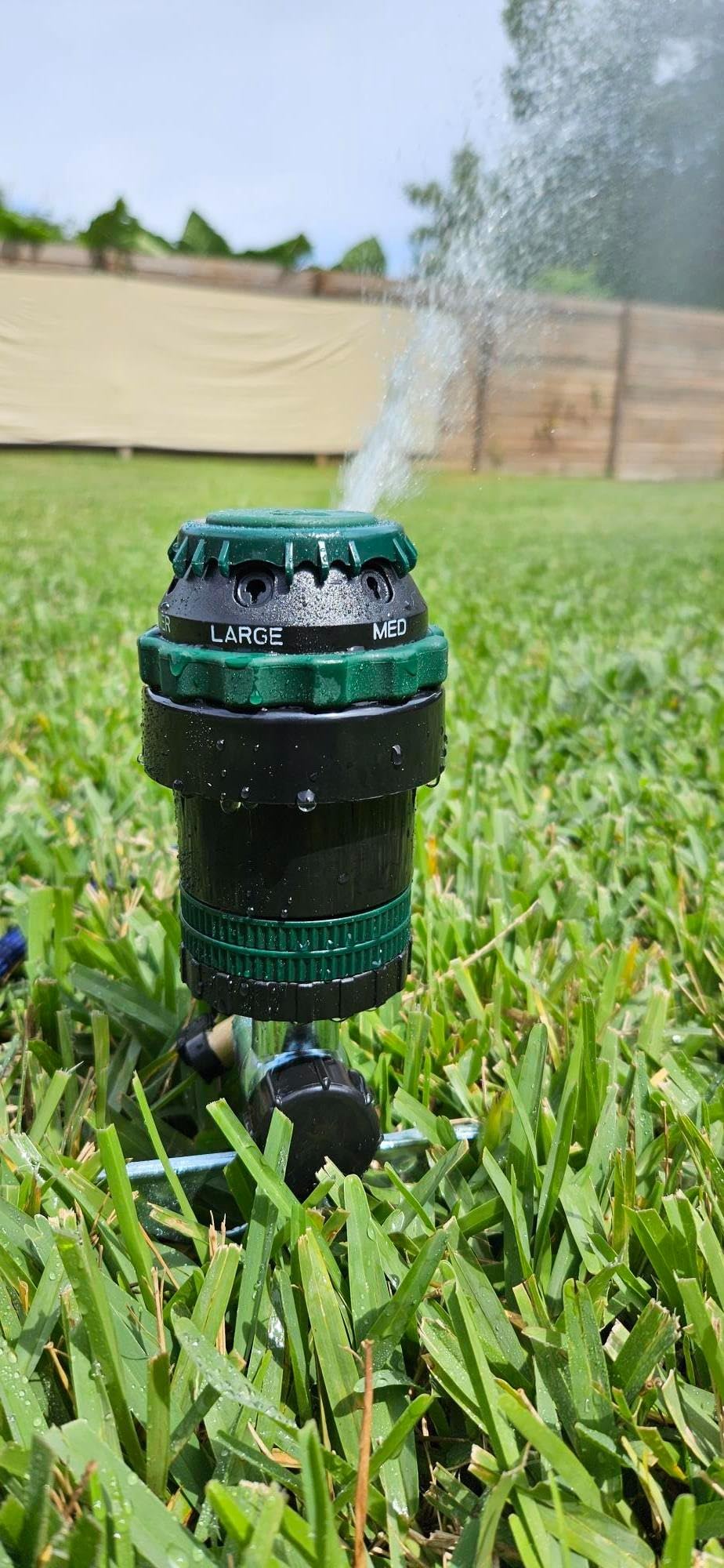 Orbit H2O-Six Gear-Drive Sprinkler on Metal T-Spike - Customizable Lawn Watering Coverage - Multi-Pattern Rotating Head with Adjustable Spray Range - Durable Outdoor Yard Irrigation Sprinkler - 58573 | Customizable Lawn Watering Coverage, Multi-Pattern Rotating Head with Adjustable Spray Range for Durable Yard Irrigation customer photo 2