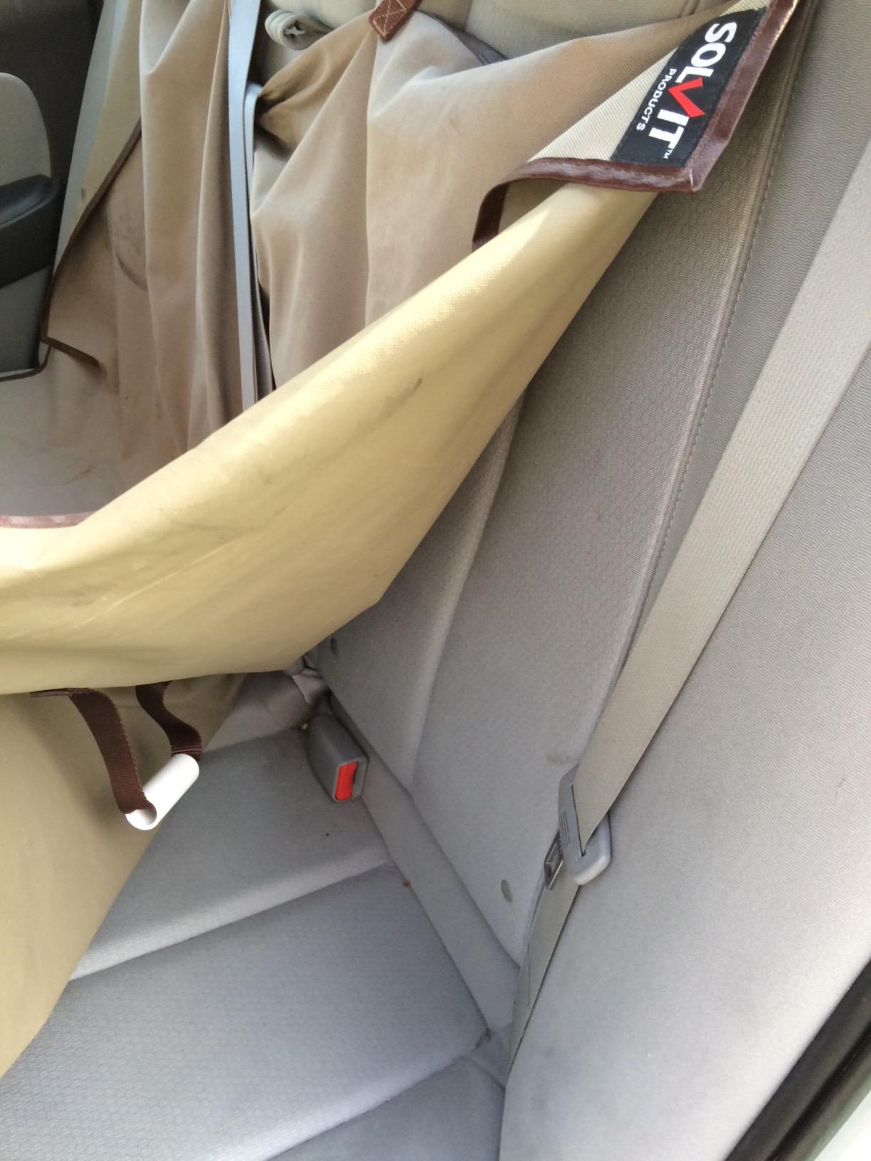 PetSafe Happy Ride Waterproof Hammock Seat Cover for Dogs and Pets - Fits Cars, Trucks and SUVs - Waterproof Area Protection - Tan customer photo 2