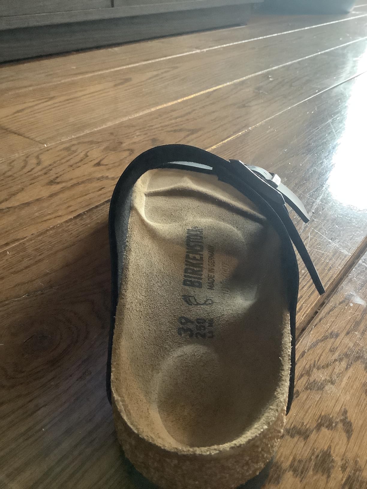 Birkenstock Unisex Arizona Sandal, Black Birko-Flor, 39 M EU customer photo 1