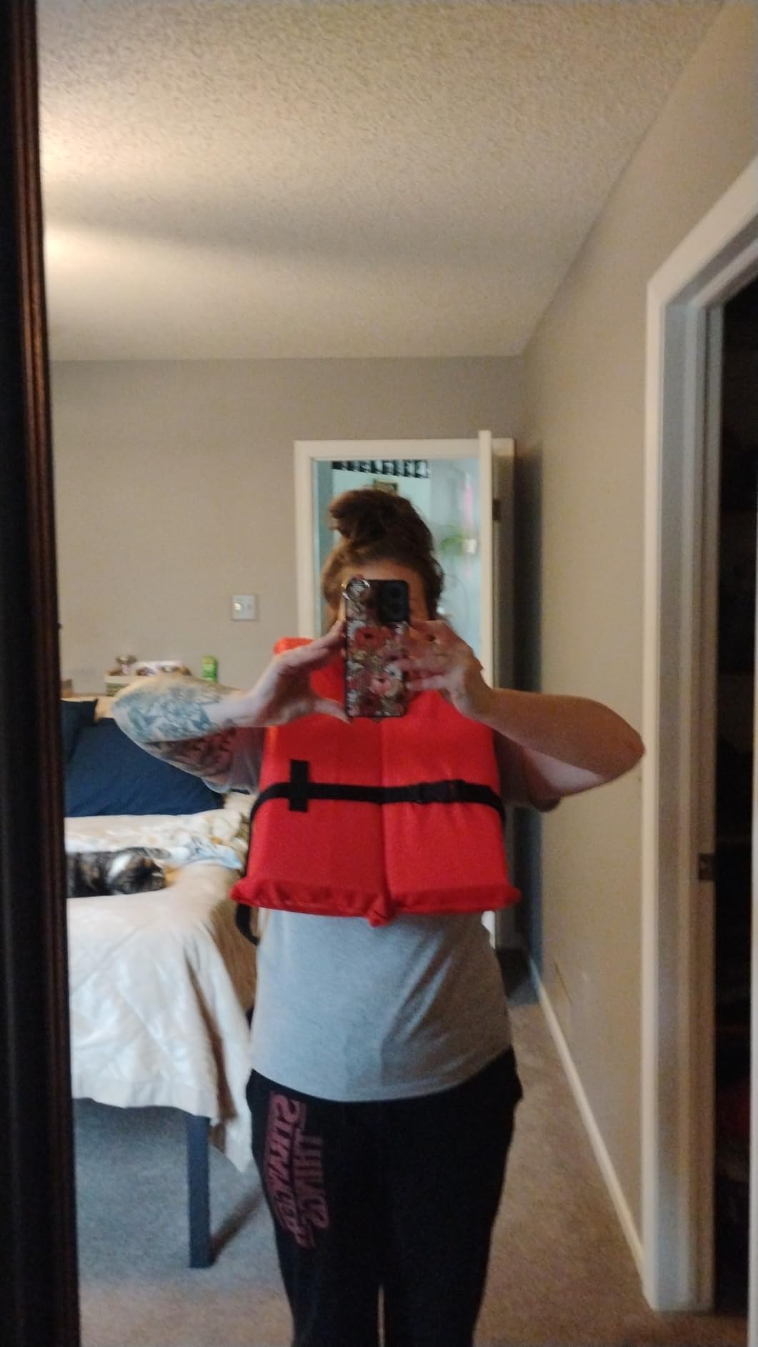 Absolute Outdoor Kent Clear Storage Bag with Type II Life Jackets, 4 Each (Adult, Orange) customer photo 2