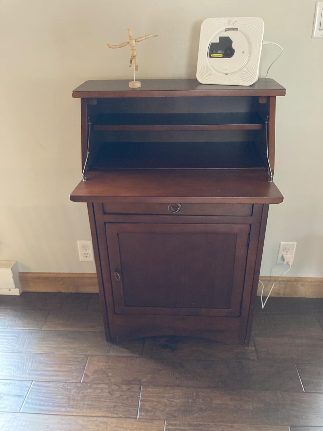 Winsome Regalia Secretary Desk, Antique Walnut | Small Writing & Work Desk for Home Office, Vanity for Bedroom, Sturdy Furniture for Students, Small Spaces, Dorms, Apartments customer photo 1